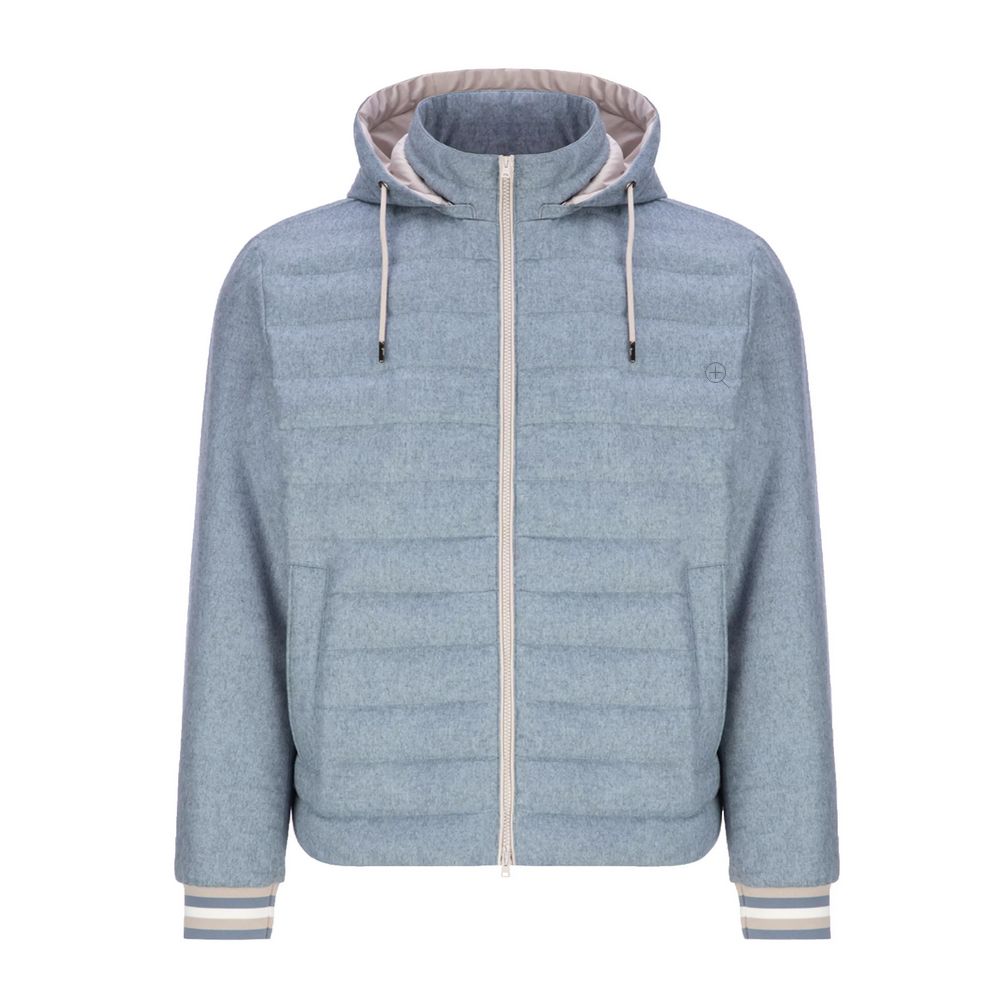 Herno Blue Silk Jacket Herno