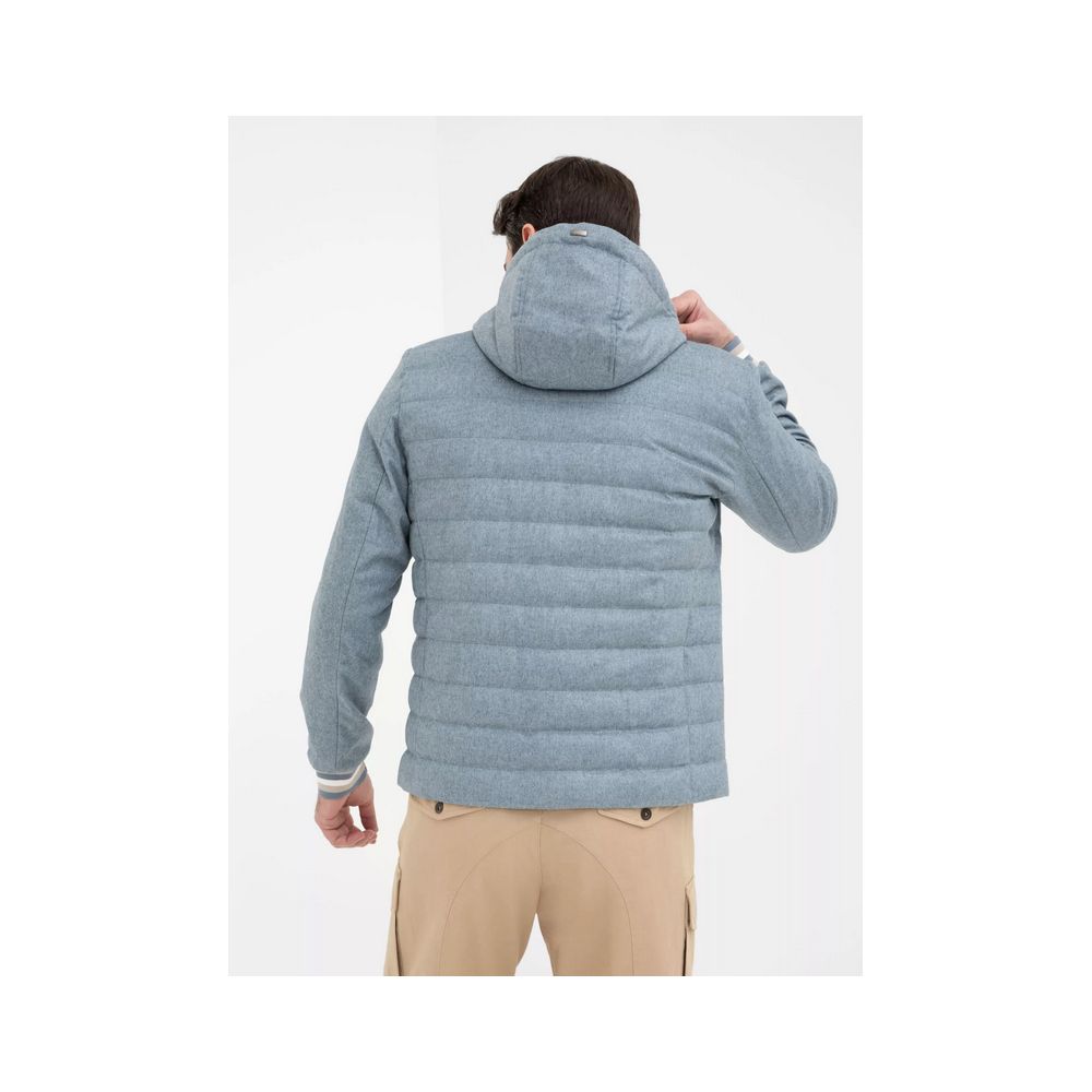 Herno Blue Silk Jacket Herno