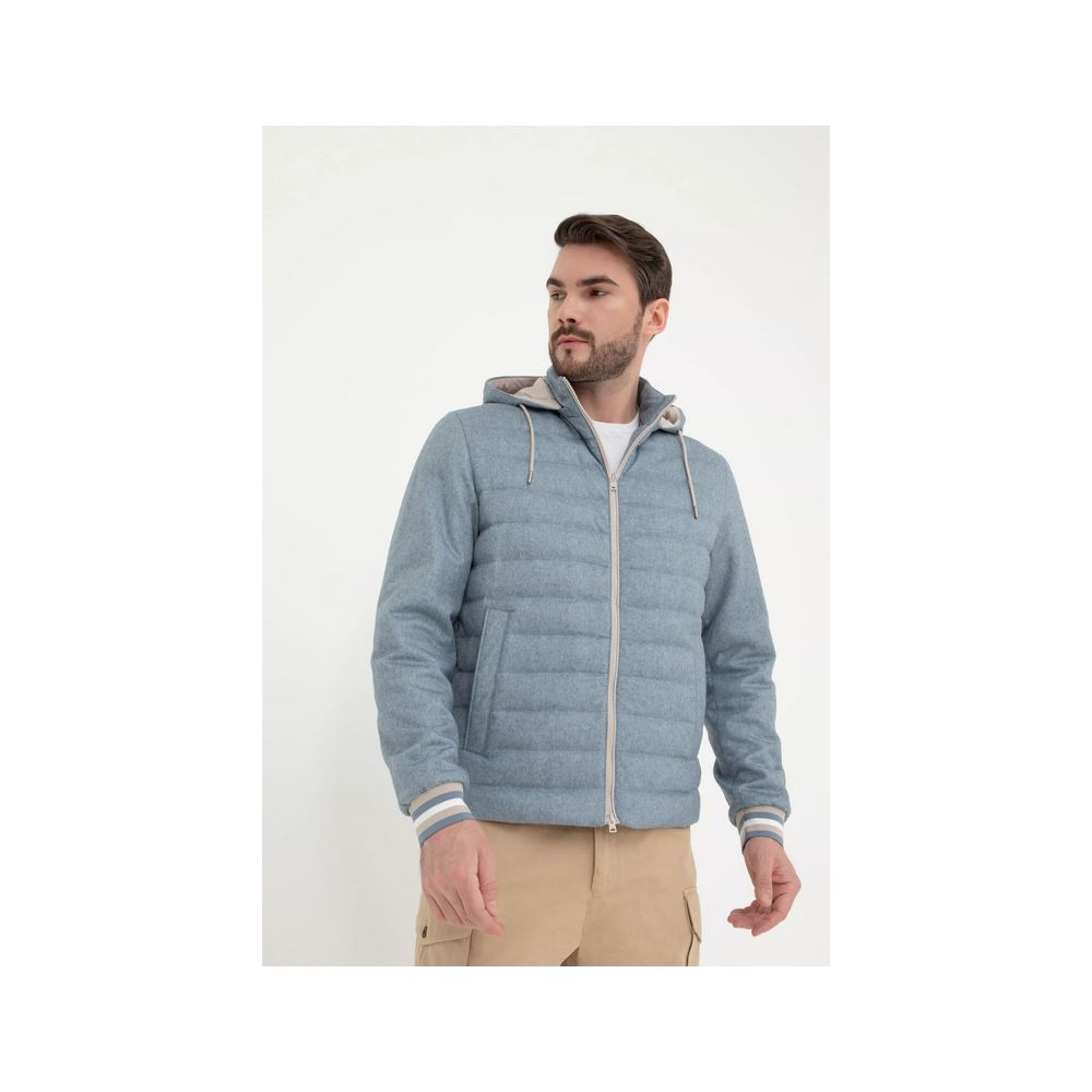 Herno Blue Silk Jacket Herno