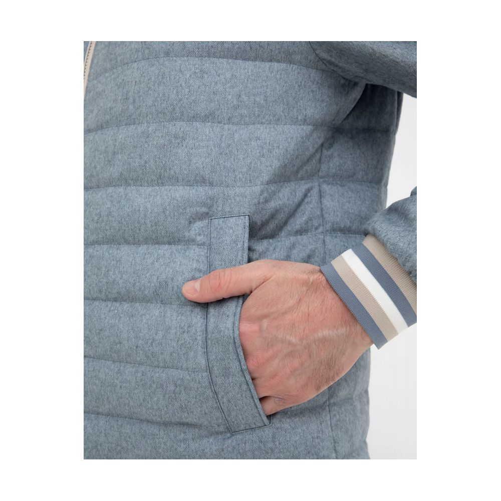 Herno Blue Silk Jacket Herno