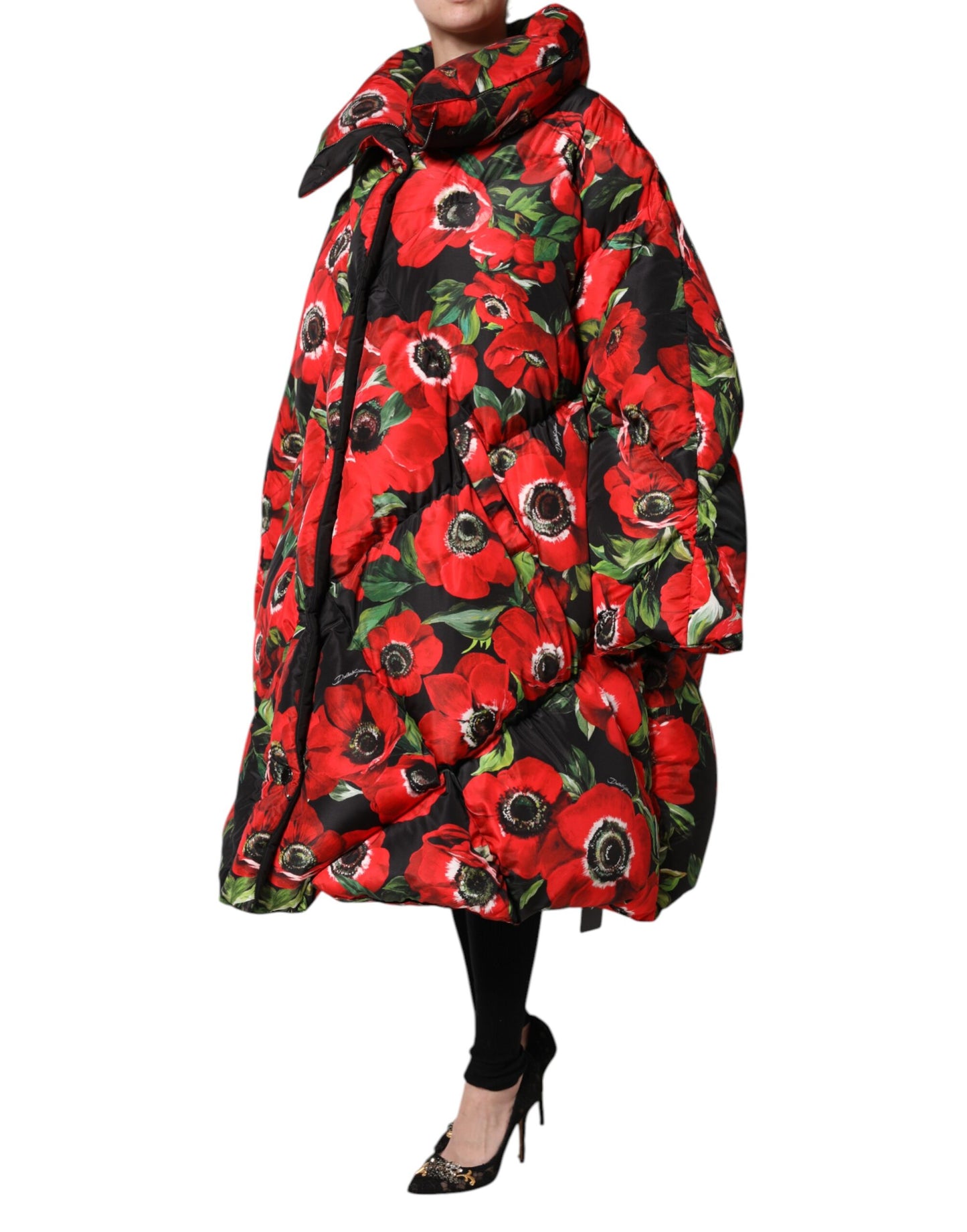 Dolce & Gabbana Multicolor Floral Full Zip Padded Jacket Dolce & Gabbana
