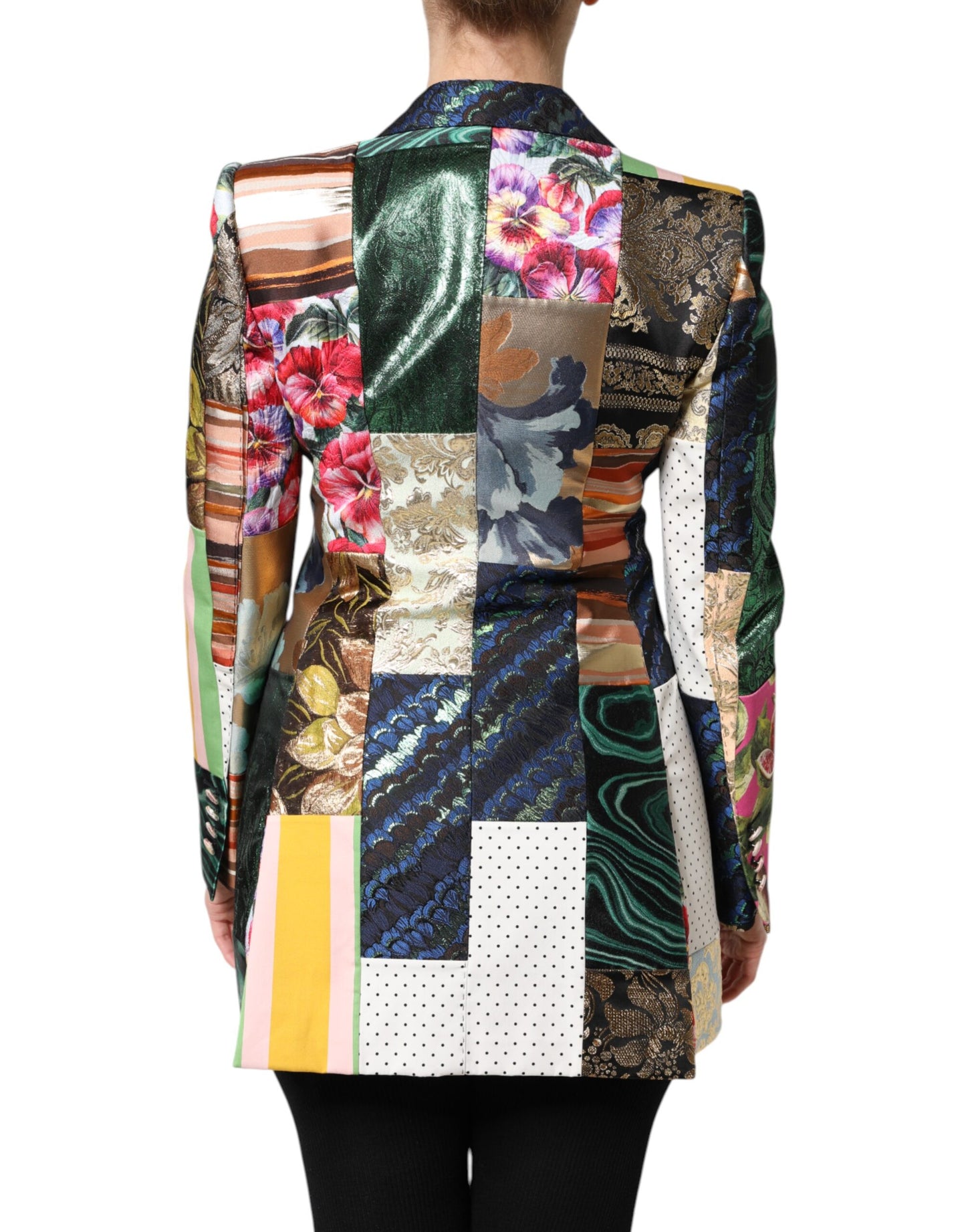 Dolce & Gabbana Multicolor Floral Patchwork Jacquard Jacket Dolce & Gabbana
