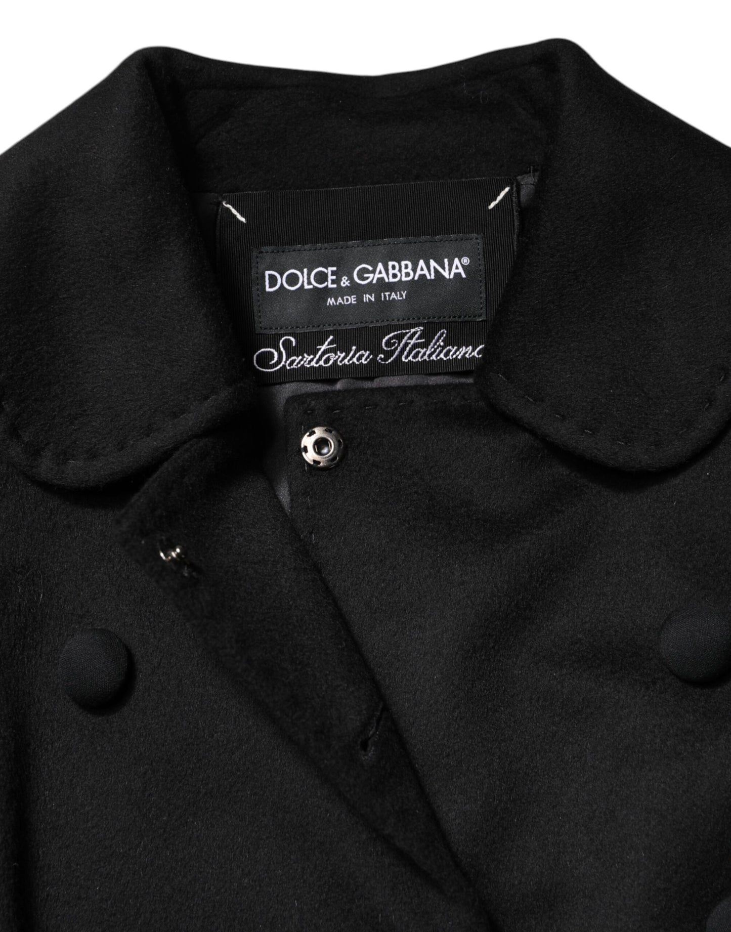 Dolce & Gabbana Black Wool Sartoria Italiano Blazer Jacket Dolce & Gabbana