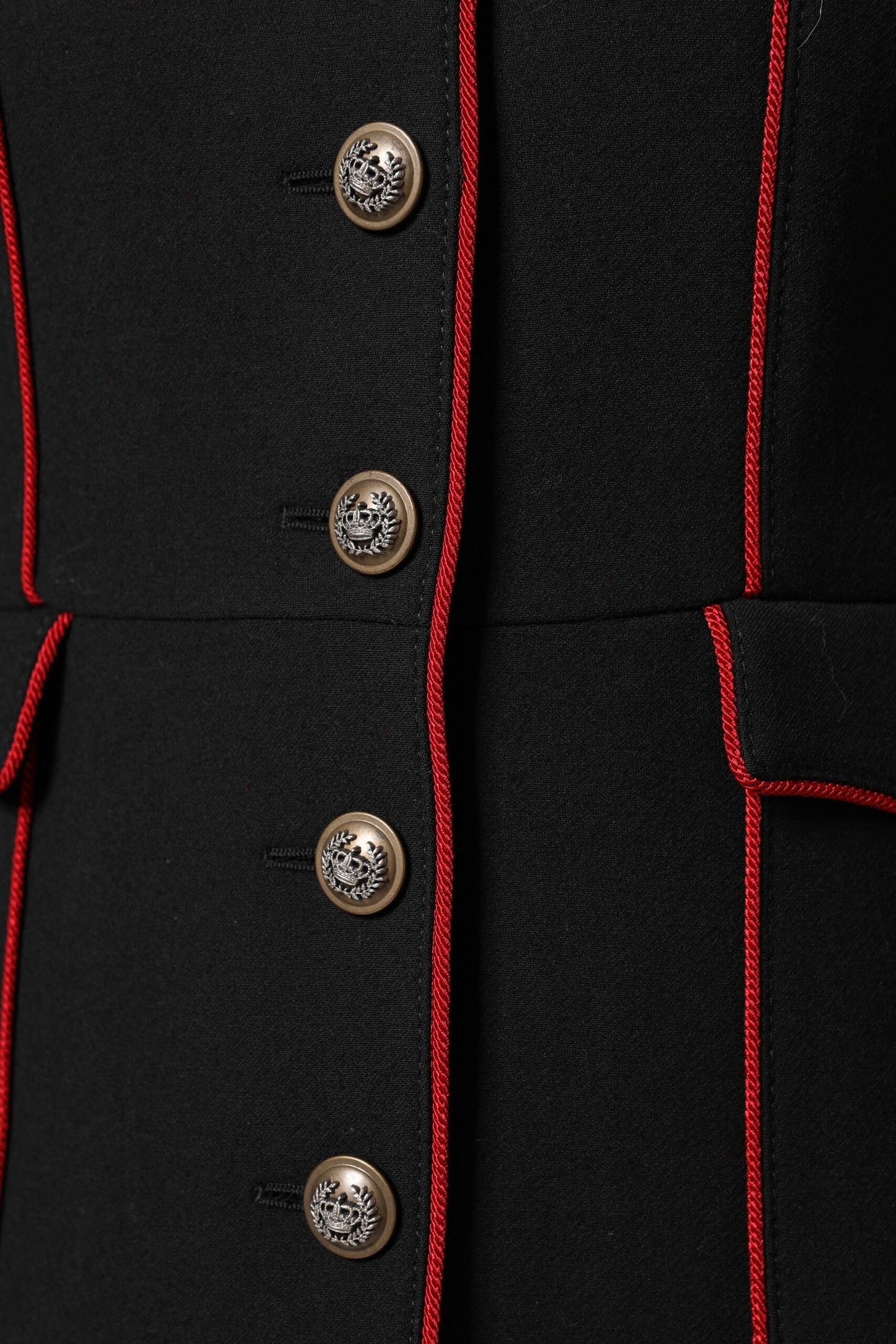 Dolce & Gabbana Black Wool Single Breasted Trench Coat Jacket Dolce & Gabbana