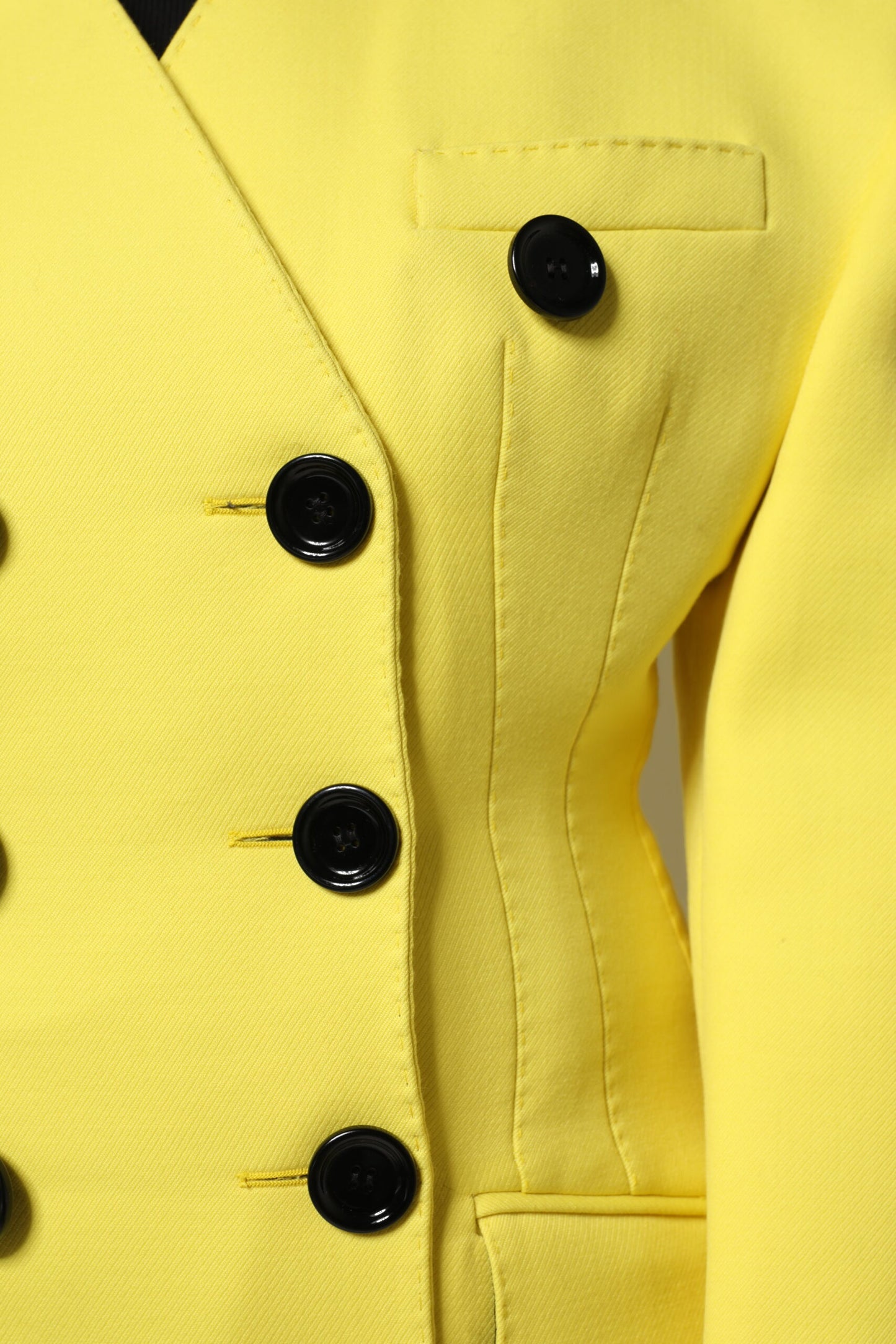 Dolce & Gabbana Yellow Double Breasted Trench Coat Jacket Dolce & Gabbana