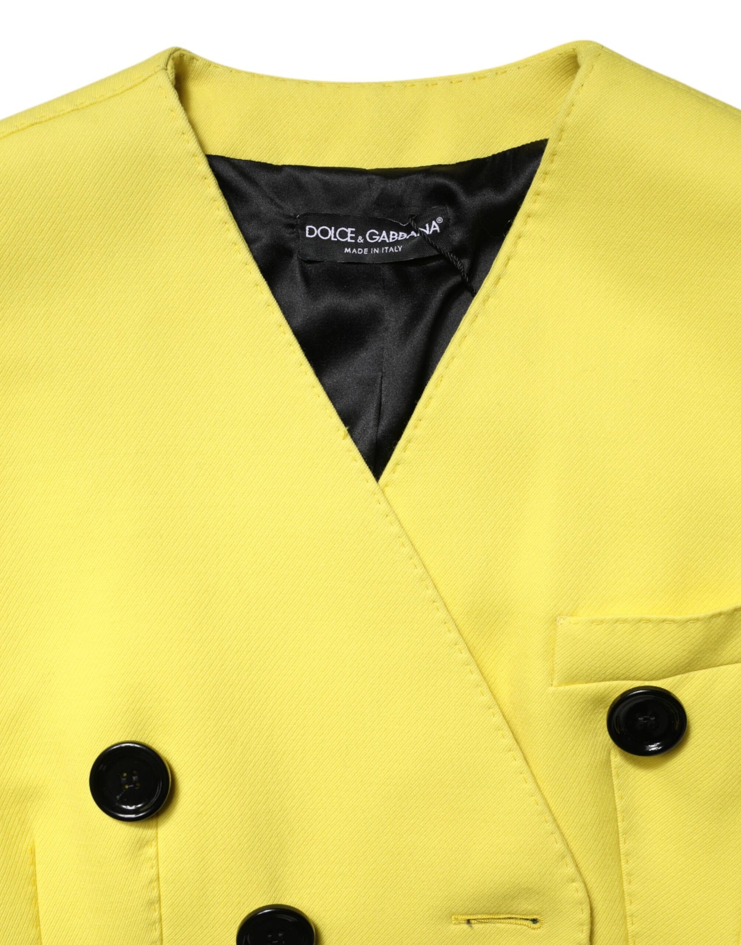 Dolce & Gabbana Yellow Double Breasted Trench Coat Jacket Dolce & Gabbana