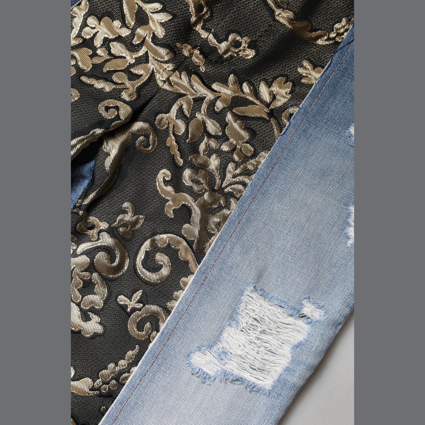 Dolce & Gabbana Multicolor Patchwork High Waist Denim Jeans