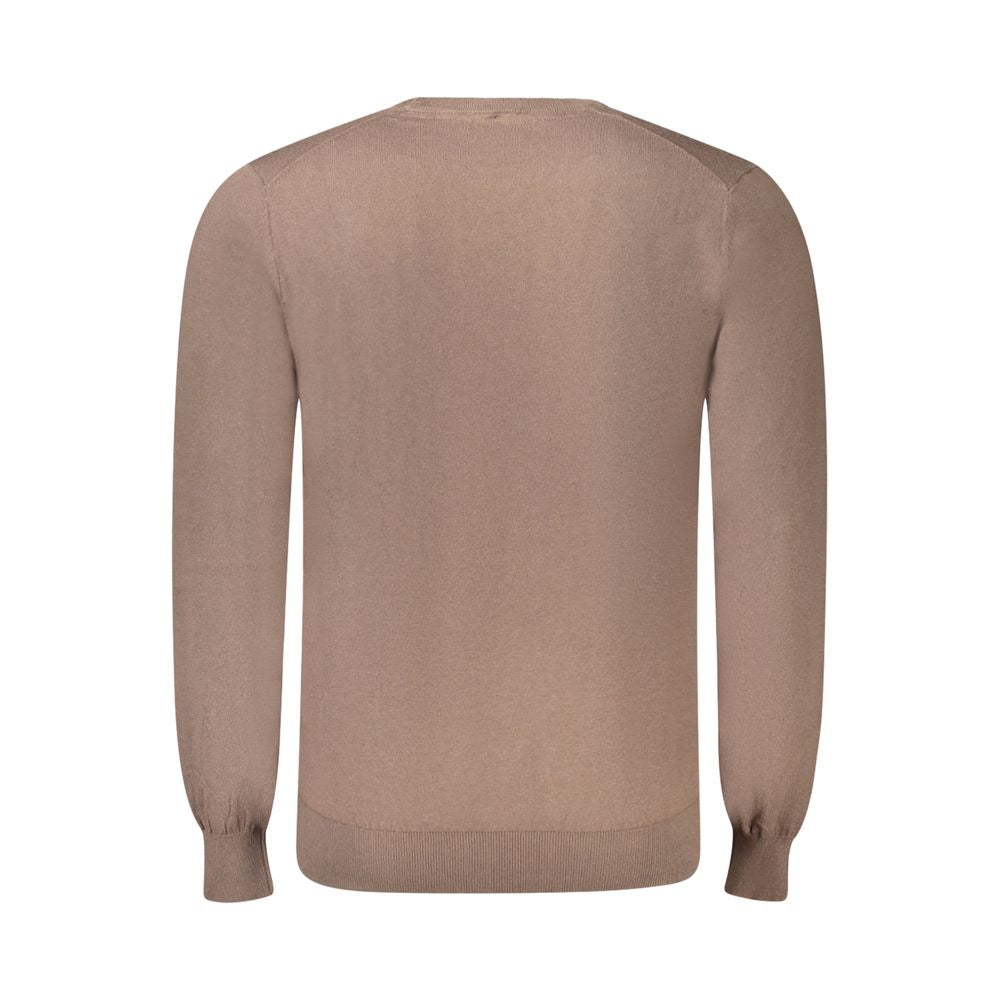 Guess Jeans Brown Cotton Men Sweater Guess Jeans