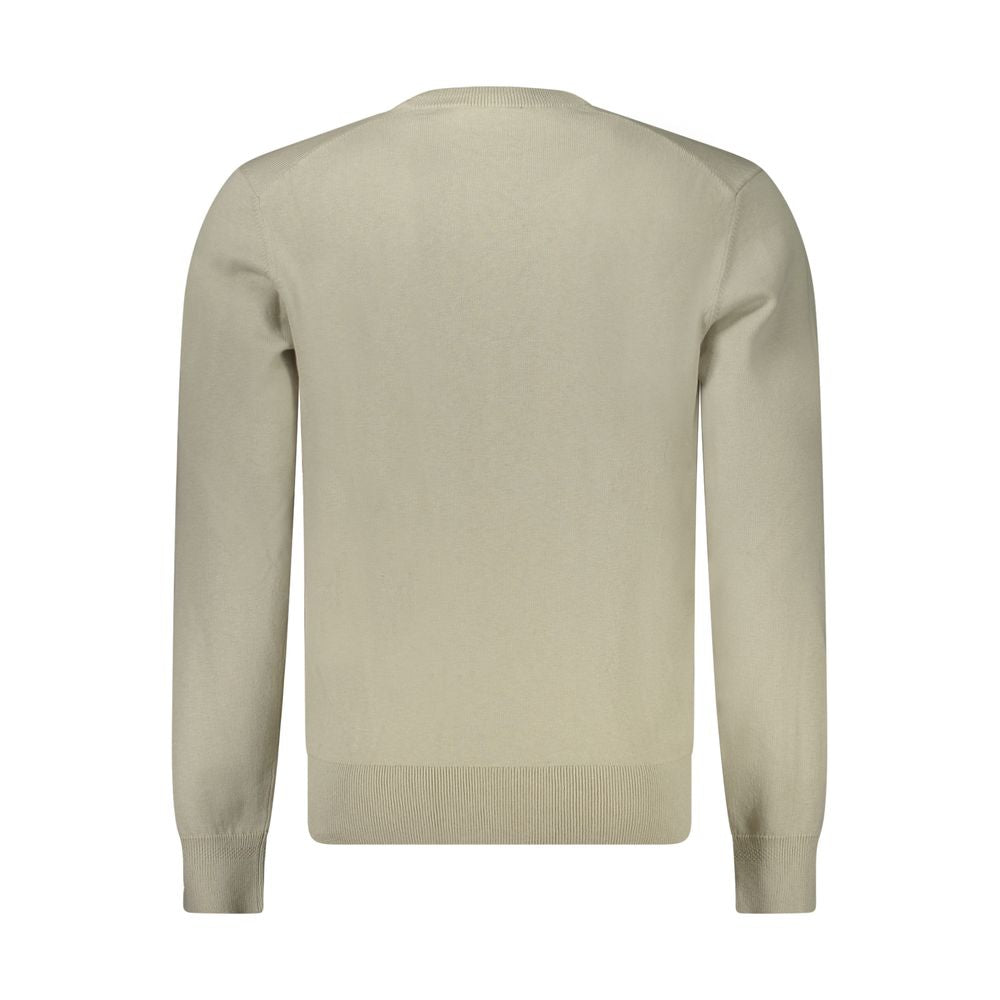 Hugo Boss Beige Cotton Men Sweater Hugo Boss