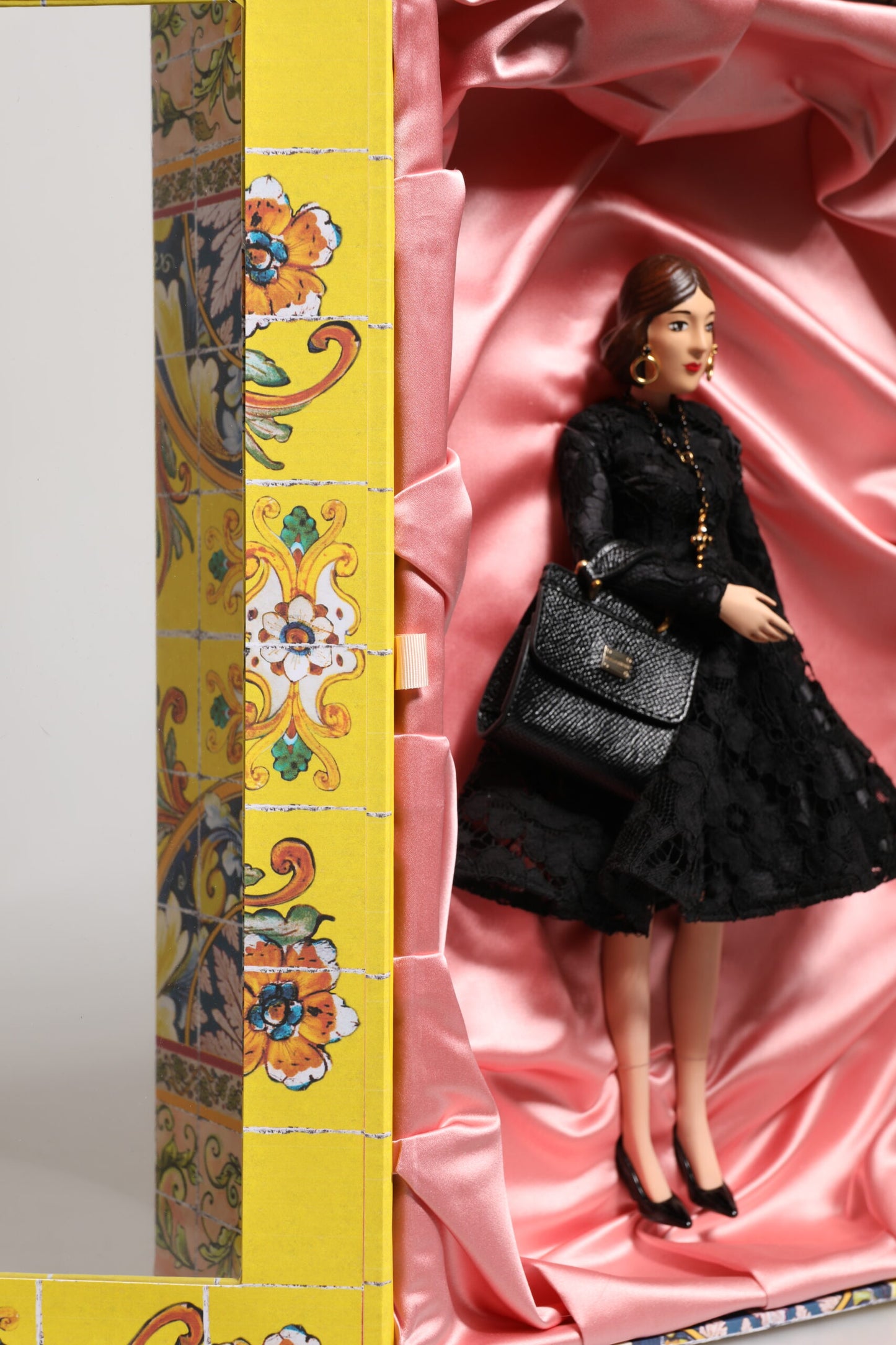 Dolce & Gabbana Black Dress Ceramic Porcelain Fashion Leather Sicily Dolls Dolce & Gabbana