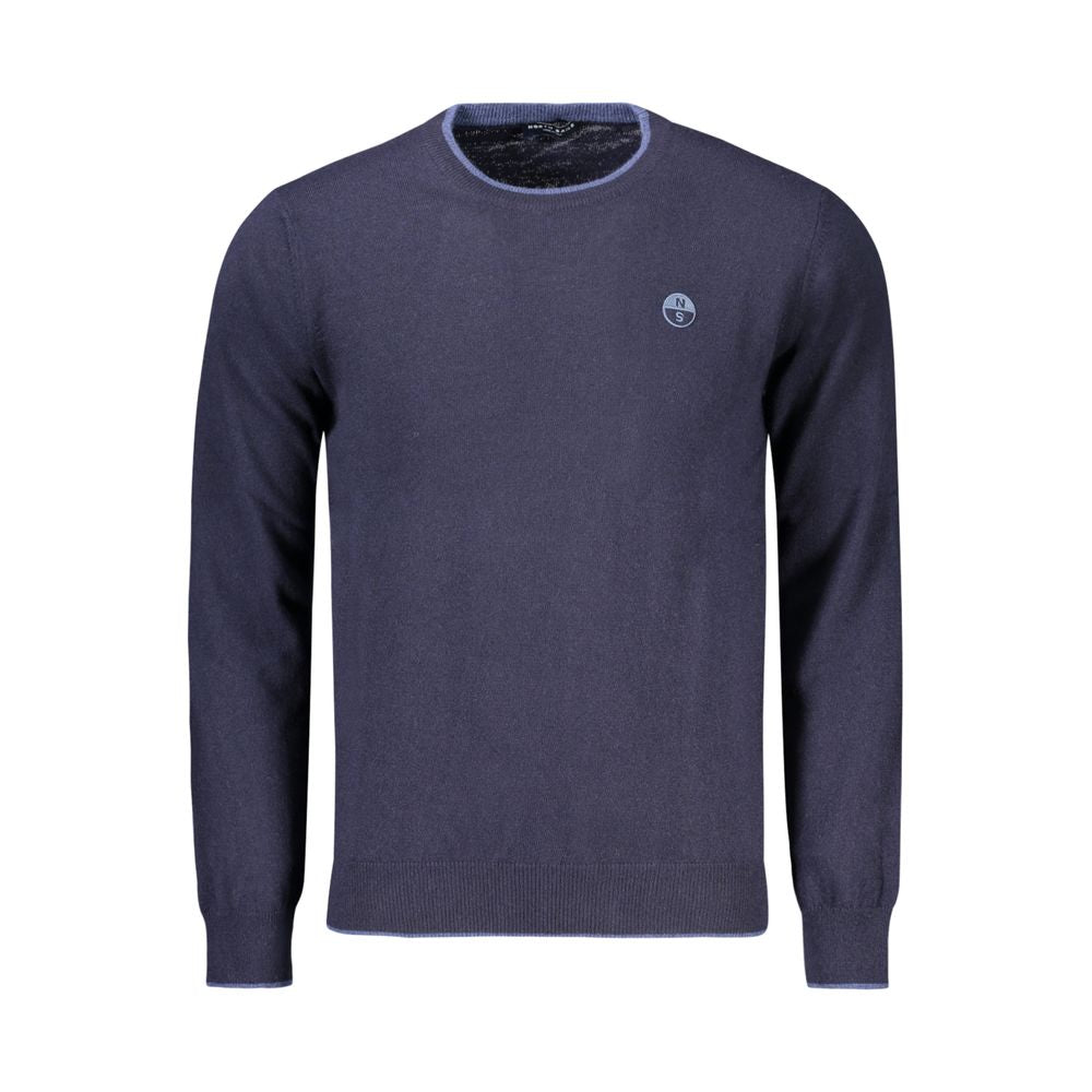North Sails Blue Wool Men Sweater North Sails