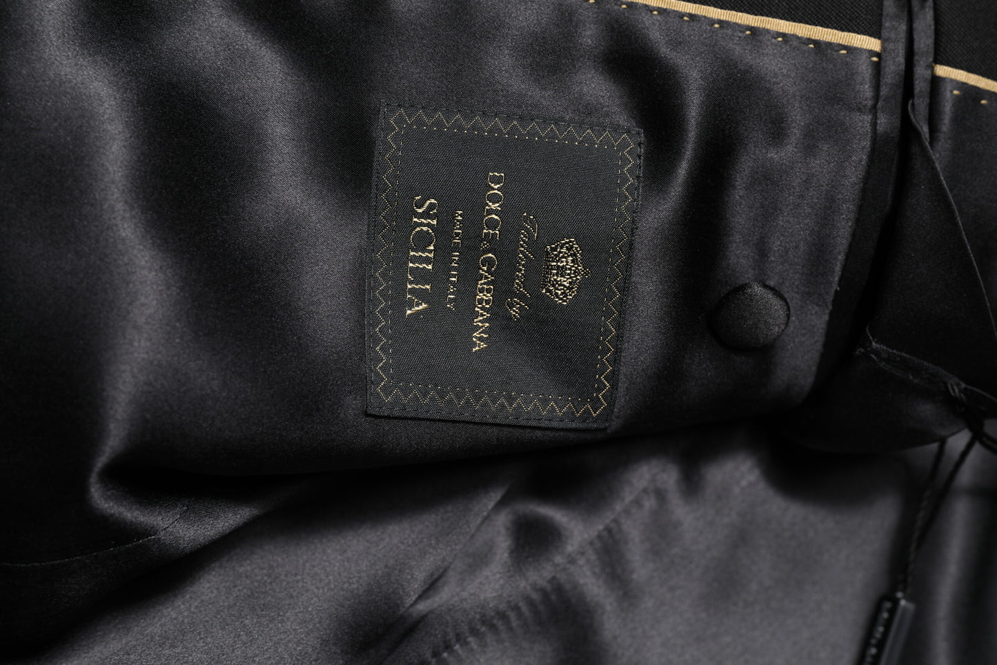 Dolce & Gabbana Black SICILIA CrystalEmbellished Coat Blazer Dolce & Gabbana