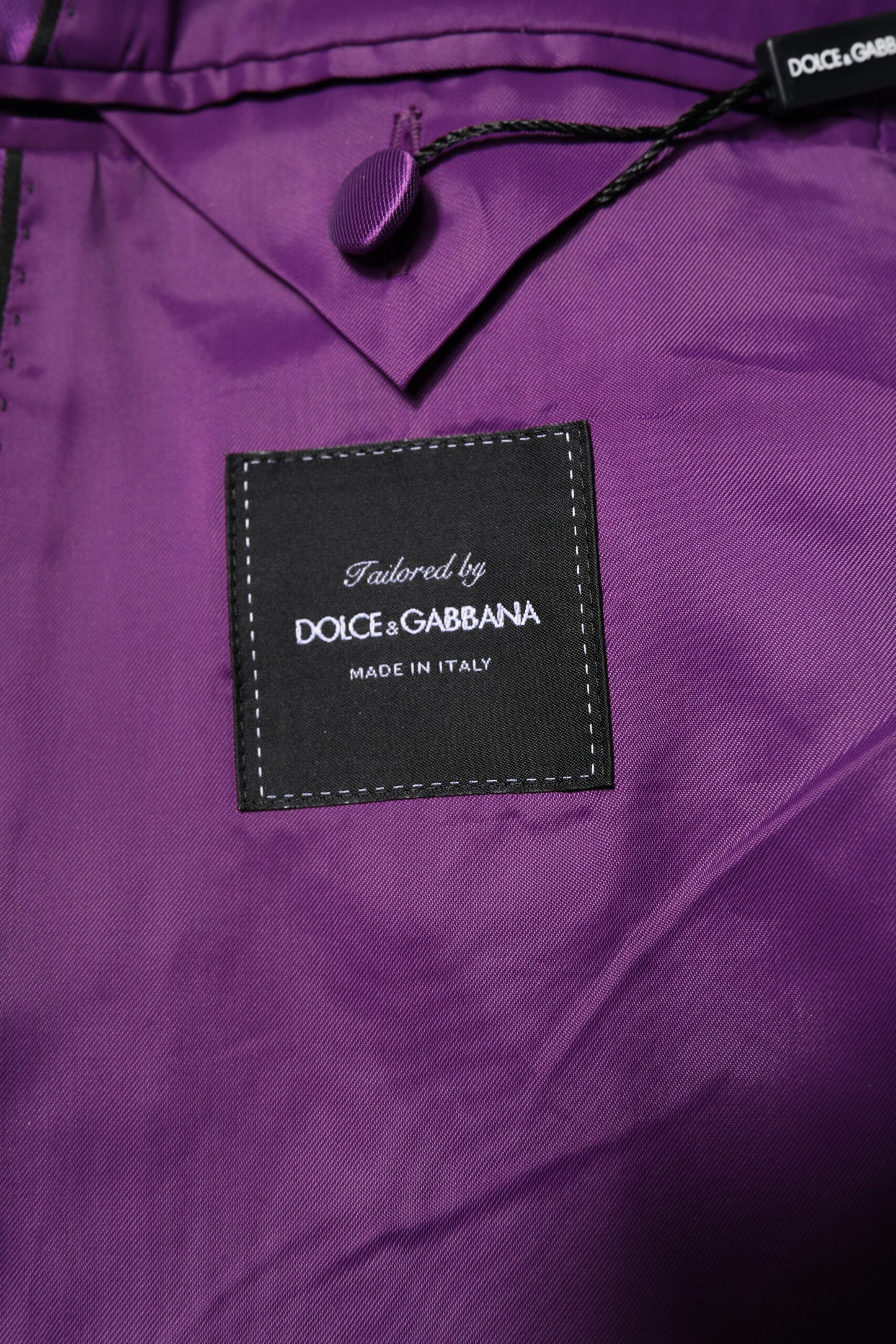Dolce & Gabbana Purple Double Breasted Men Suit Coat Blazer Dolce & Gabbana