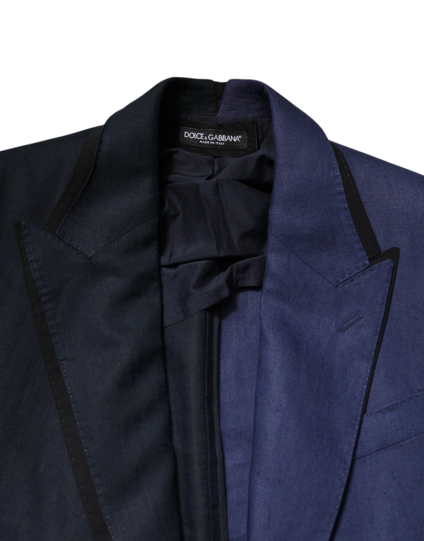 Dolce & Gabbana Navy Blue Double Breasted Suit Coat Blazer Dolce & Gabbana