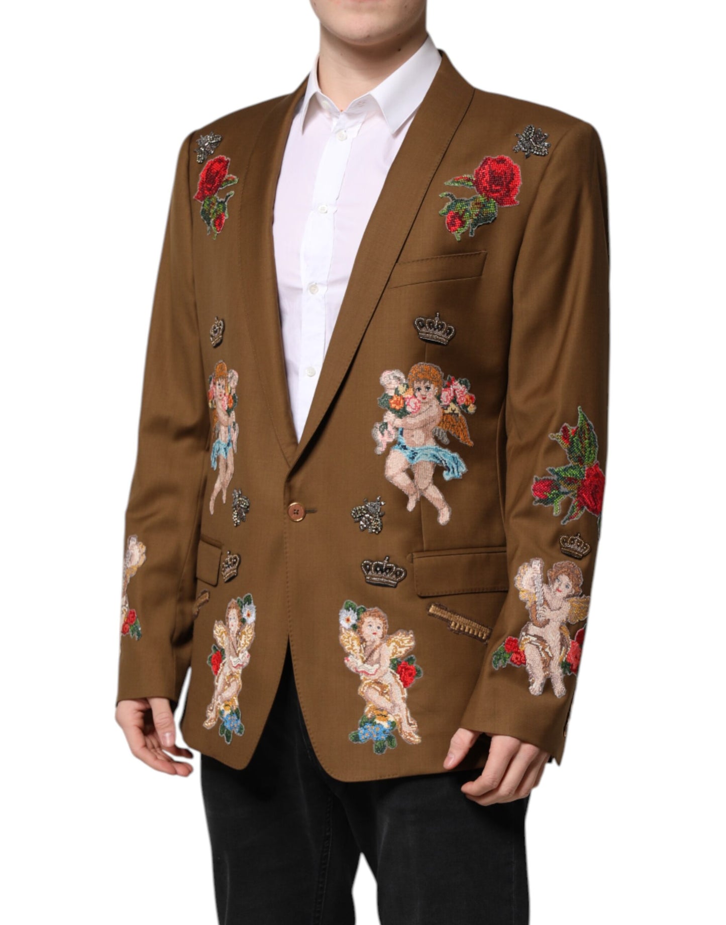 Dolce & Gabbana Brown MARTINI Single Breasted Coat Blazer Dolce & Gabbana