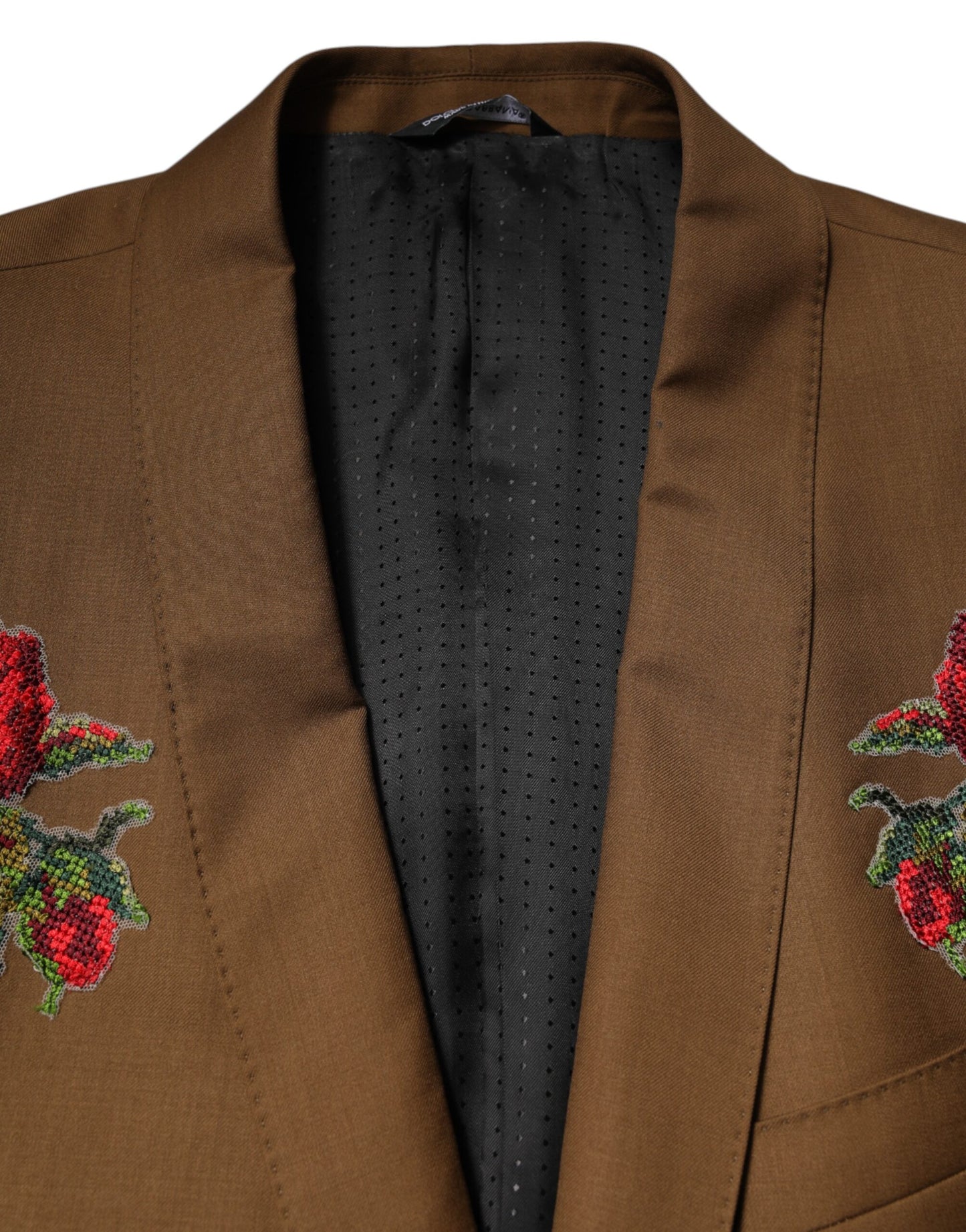 Dolce & Gabbana Brown MARTINI Single Breasted Coat Blazer Dolce & Gabbana