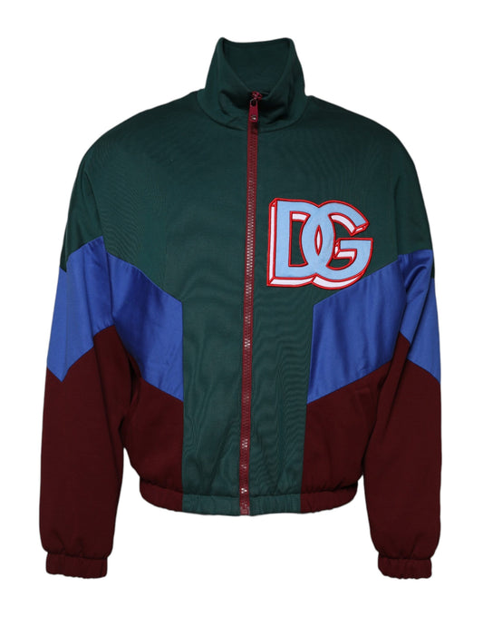Dolce & Gabbana Multicolor Cotton Logo Full Zip Jacket Dolce & Gabbana