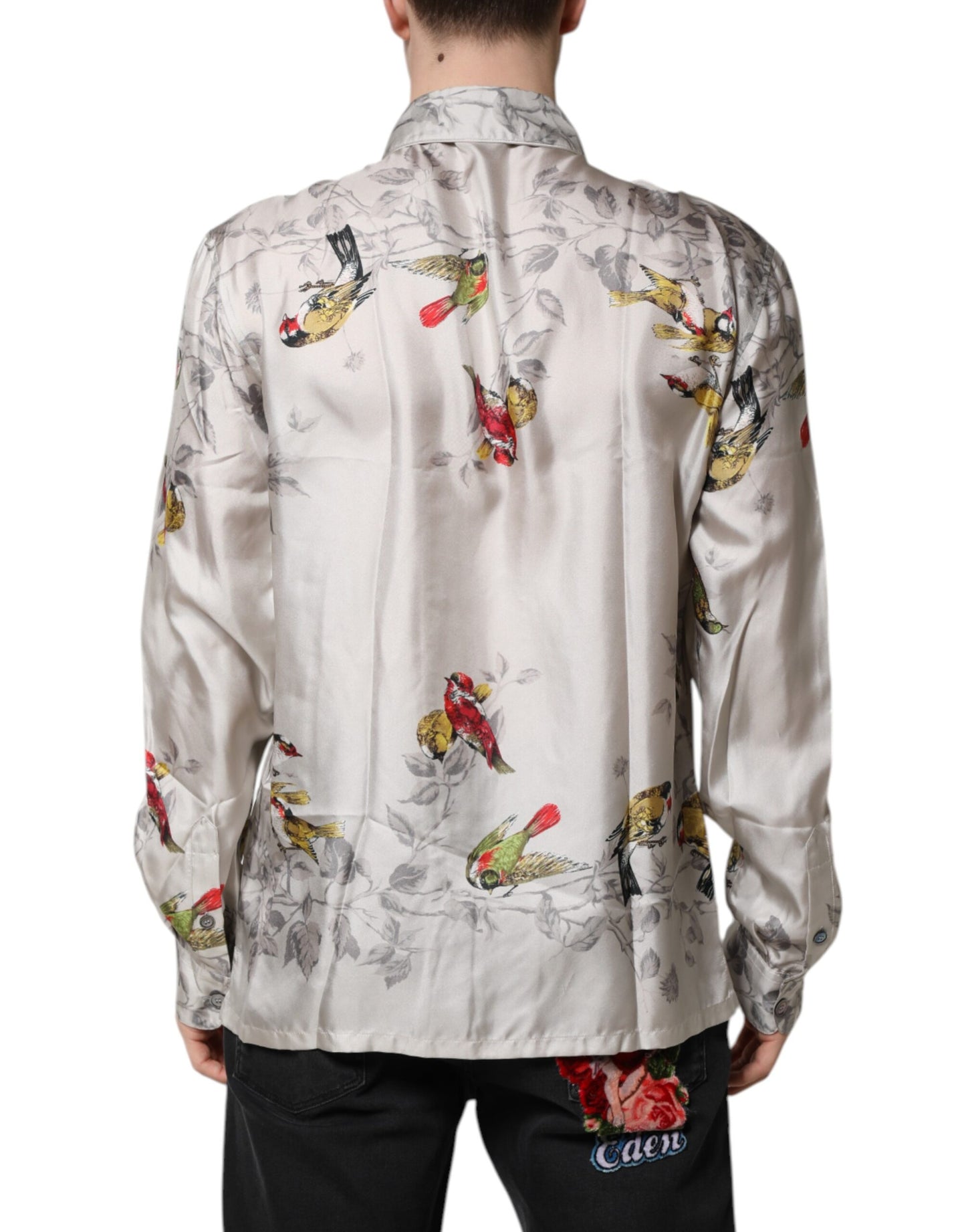 Dolce & Gabbana Multicolor Silk Printed Button Down Shirt Dolce & Gabbana