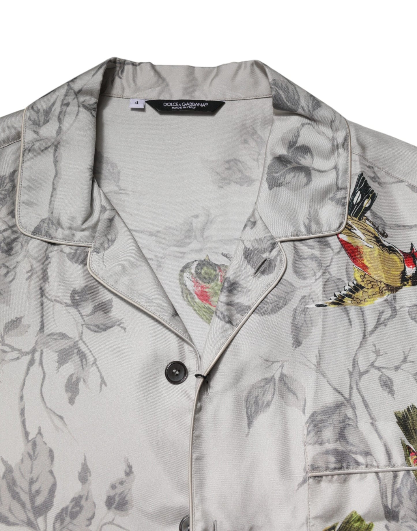 Dolce & Gabbana Multicolor Silk Printed Button Down Shirt Dolce & Gabbana