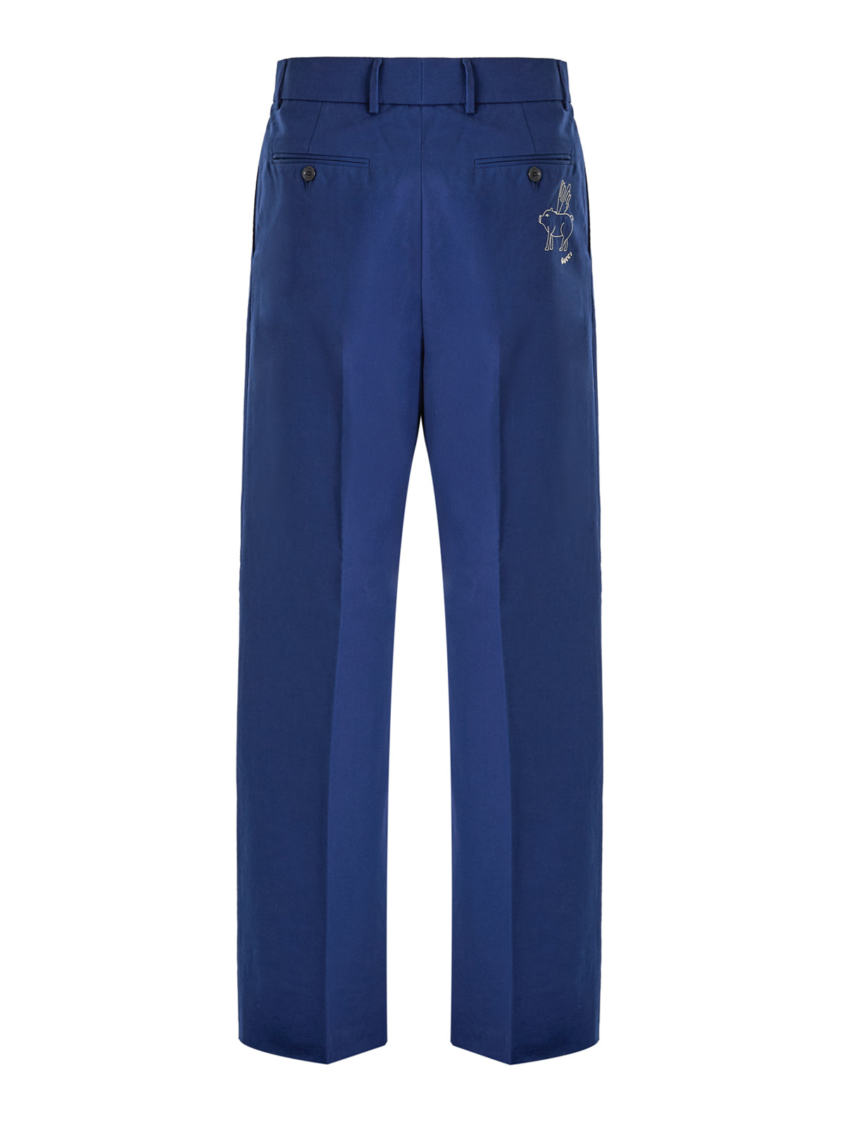 Gucci Blue Classic Cotton Pants Gucci