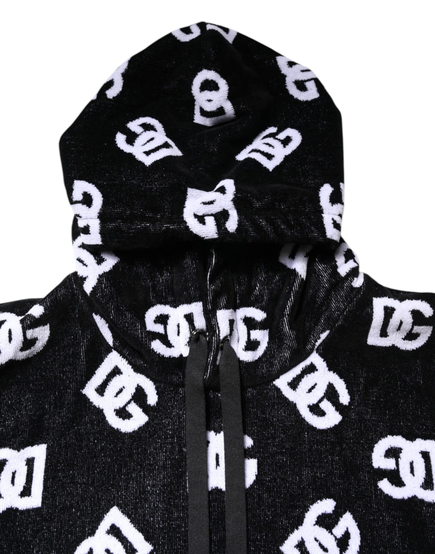 Dolce & Gabbana Black DG Cotton Hooded Sleeveless Sweater Dolce & Gabbana