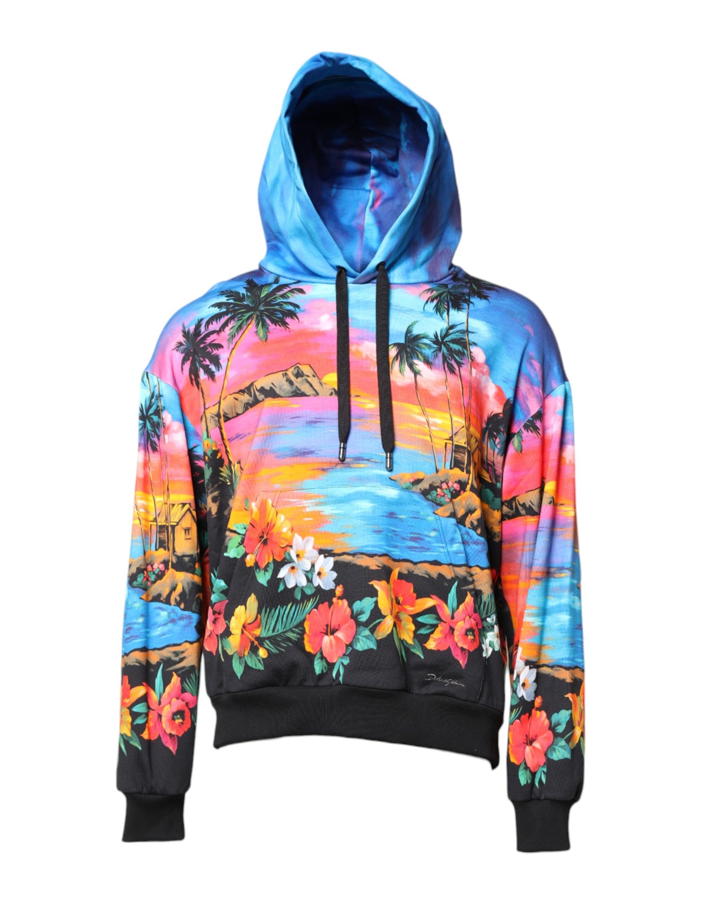 Dolce & Gabbana Multicolor Print Hooded Sweatshirt Sweater Dolce & Gabbana