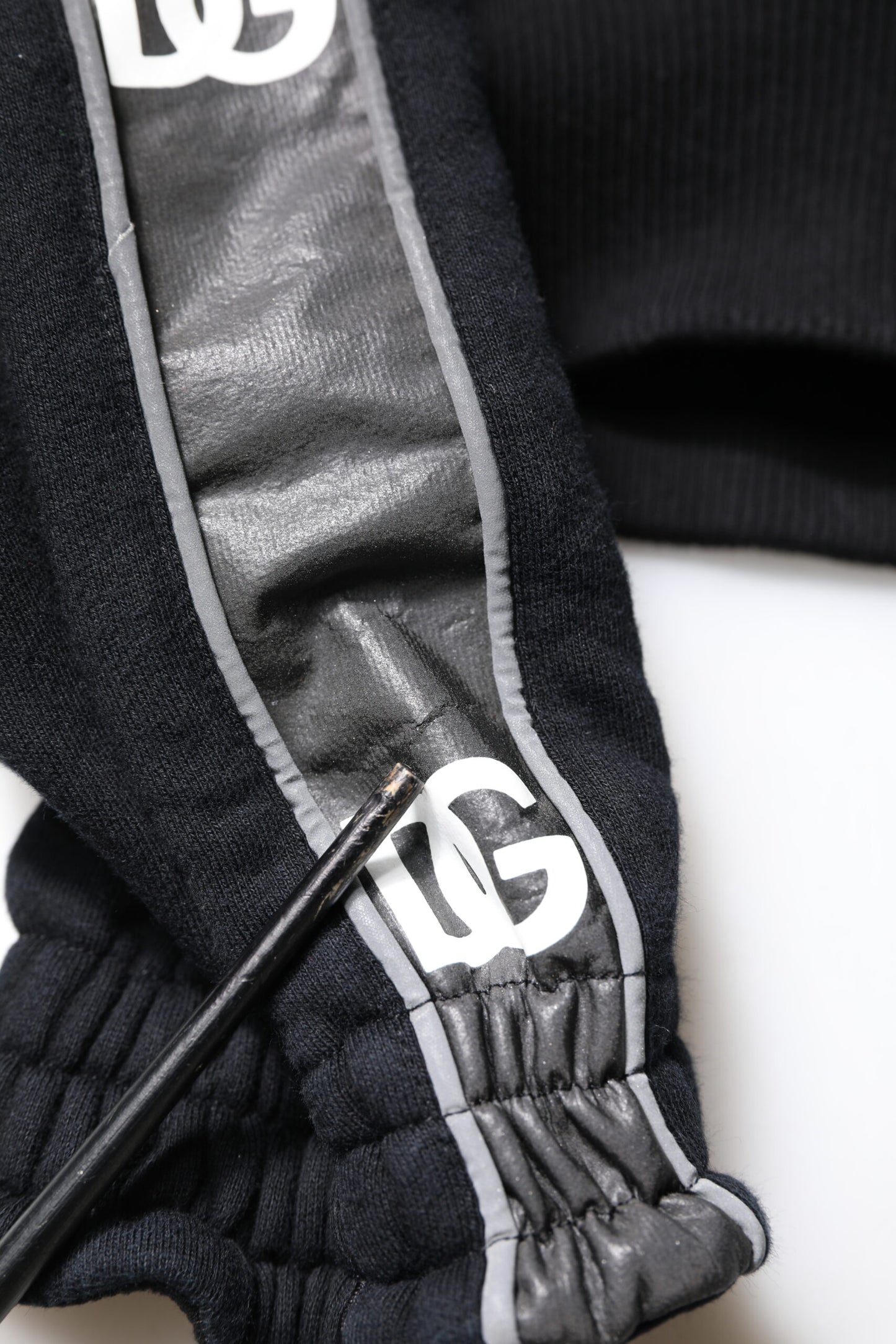 Dolce & Gabbana Black Cotton Logo Hooded Sweatshirt Sweater Dolce & Gabbana