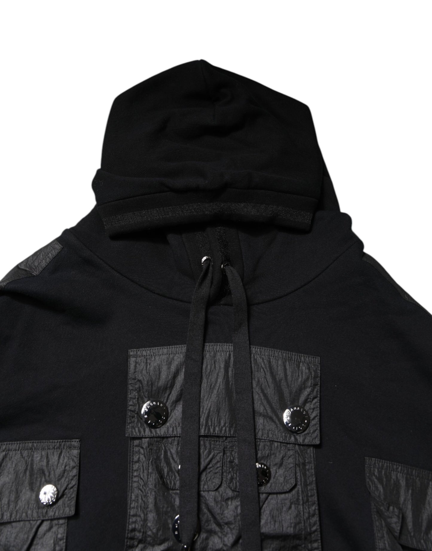 Dolce & Gabbana Black Cotton Hooded Sweatshirt Sweater Dolce & Gabbana
