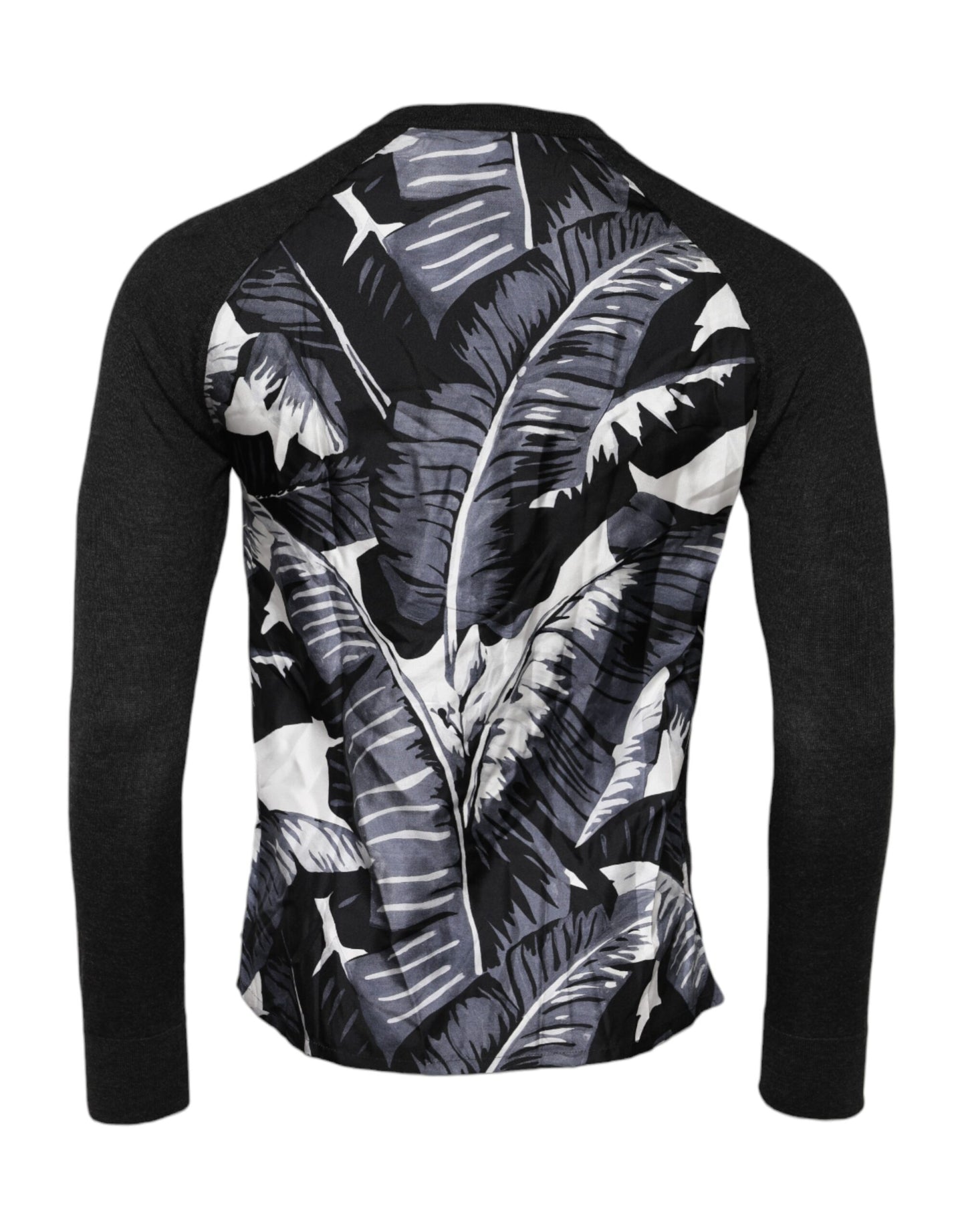 Dolce & Gabbana Black Printed Knitted Men Pullover Sweater Dolce & Gabbana