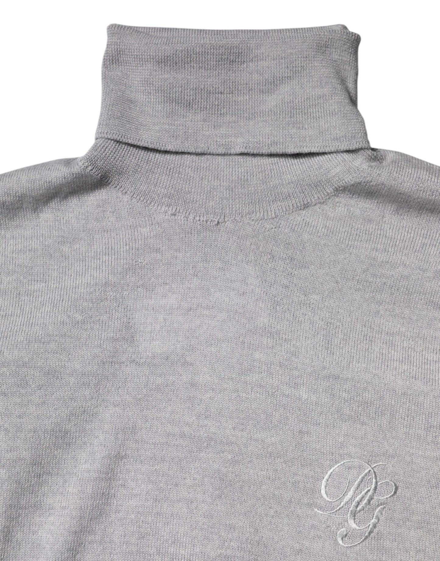 Dolce & Gabbana Gray Wool Knitted Men Pullover Sweater Dolce & Gabbana