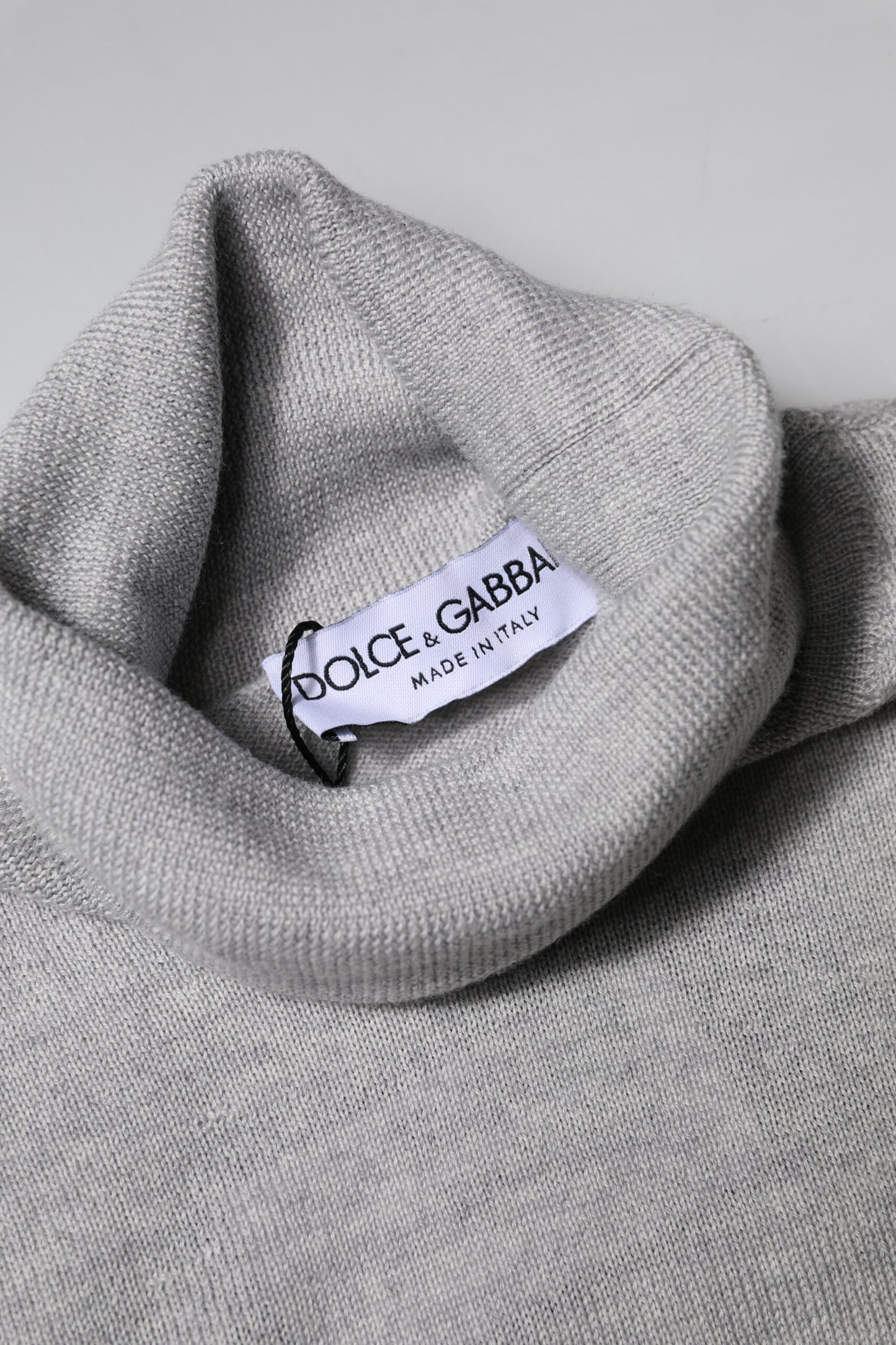 Dolce & Gabbana Gray Wool Knitted Men Pullover Sweater Dolce & Gabbana
