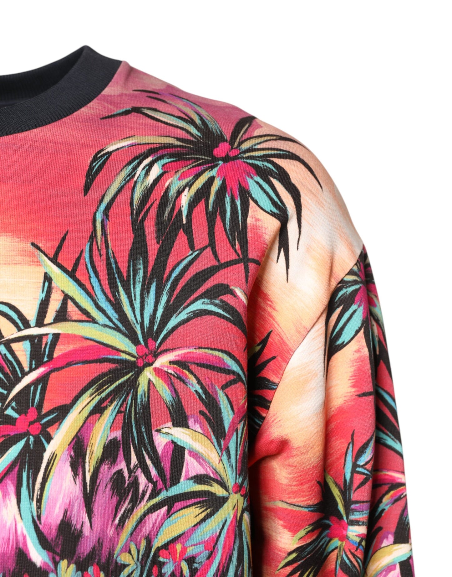 Dolce & Gabbana Multicolor Print Crew Neck Pullover Sweater Dolce & Gabbana
