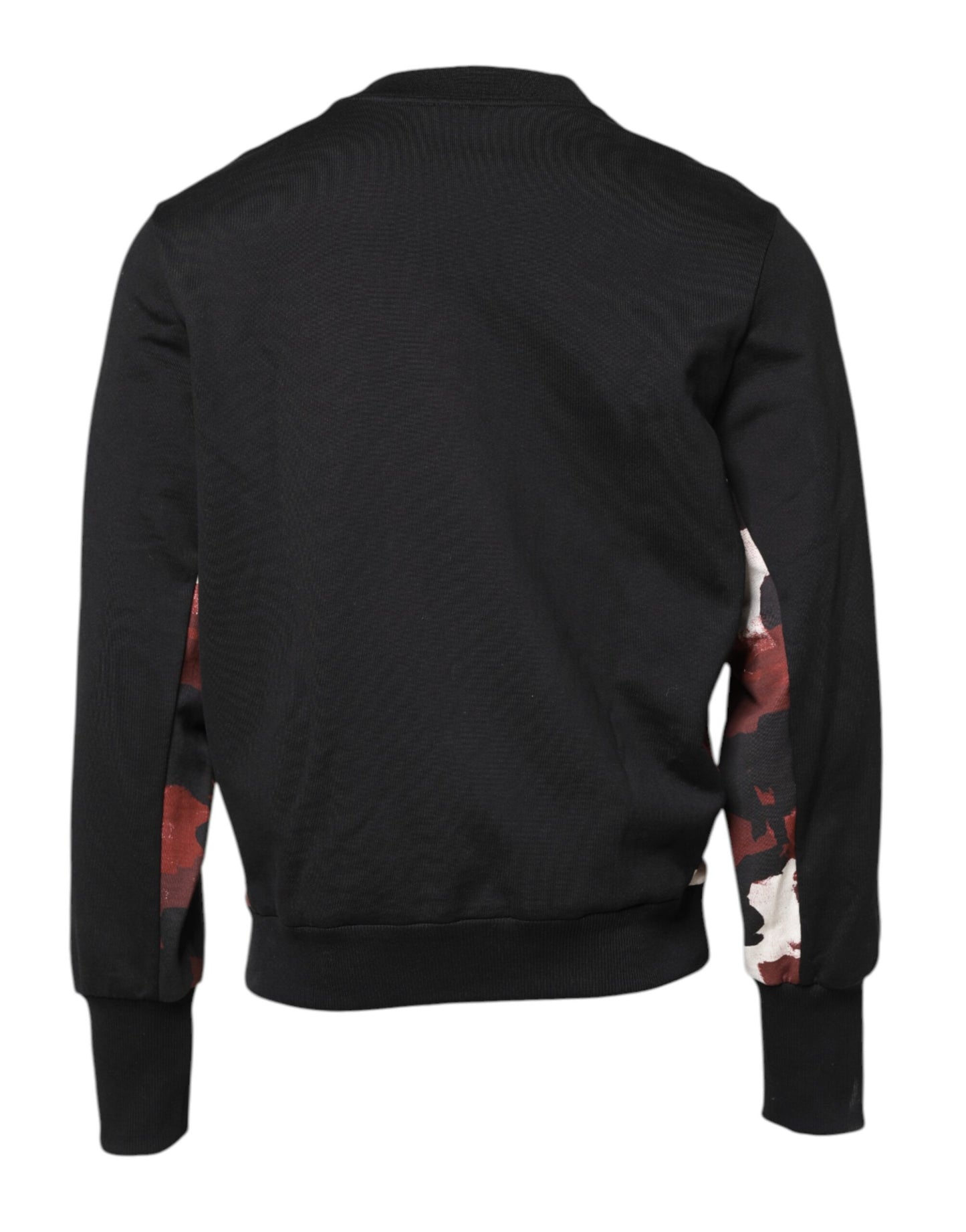 Dolce & Gabbana Black Embroidered Crew Neck Pullover Sweater Dolce & Gabbana