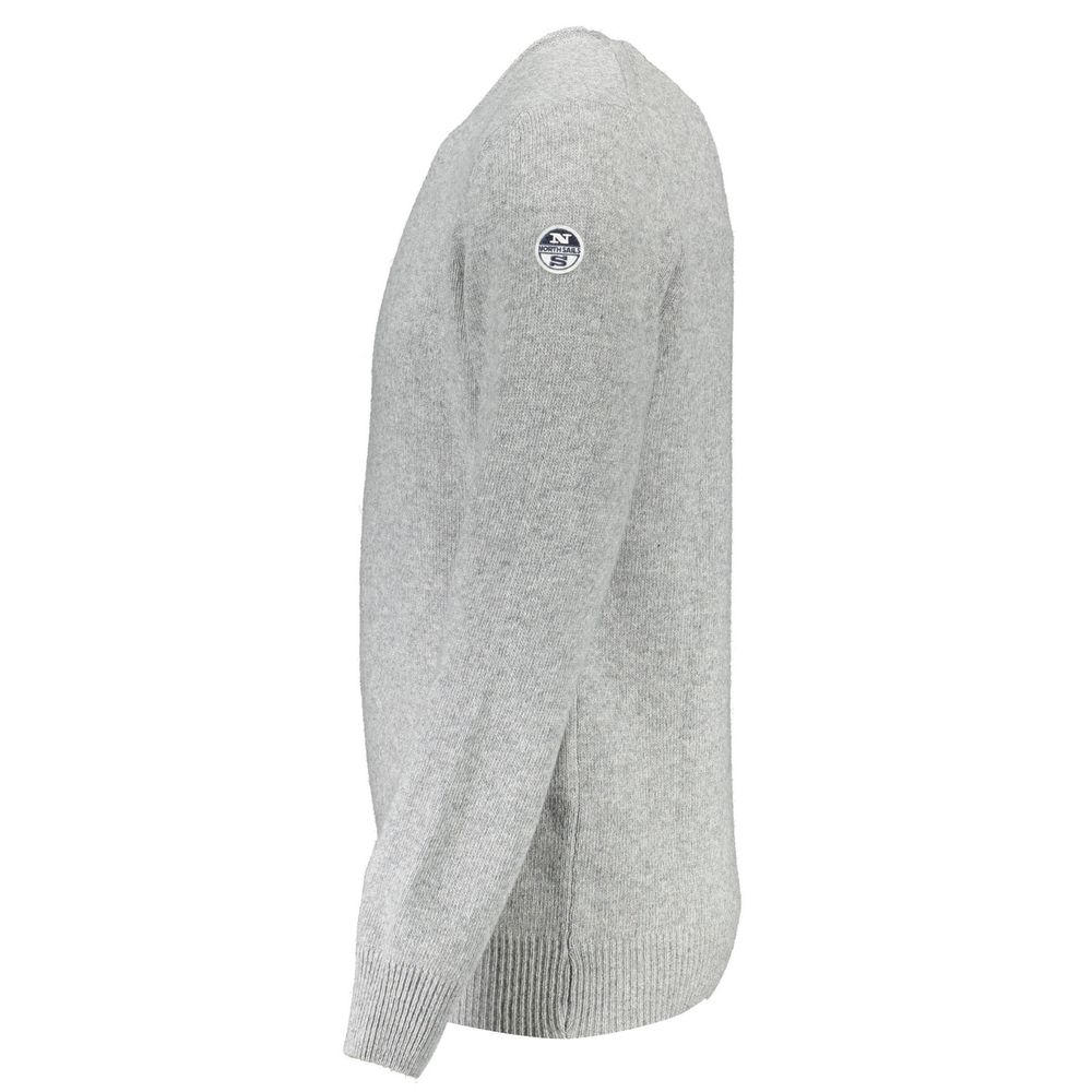 North Sails Gray Wool Men Sweater North Sails