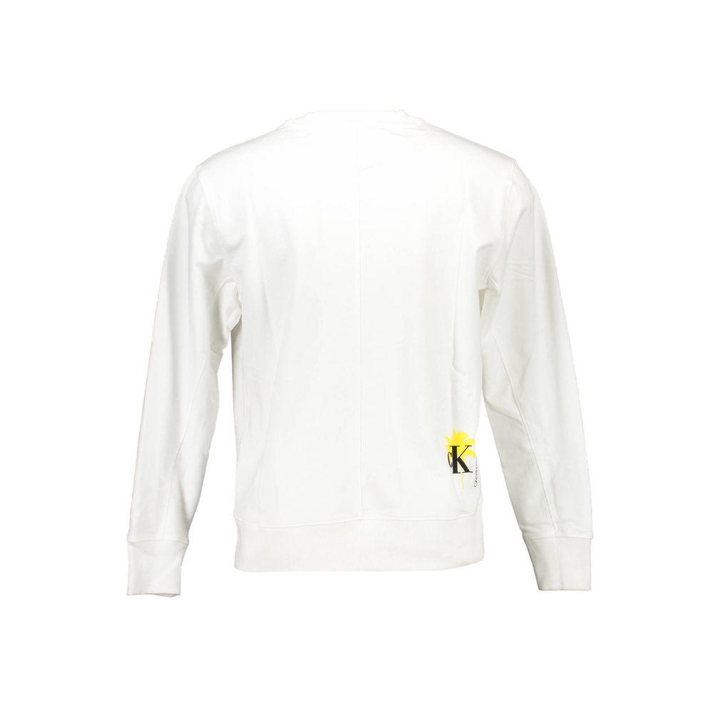 Calvin Klein White Cotton Unisex Sweatshirt Calvin Klein