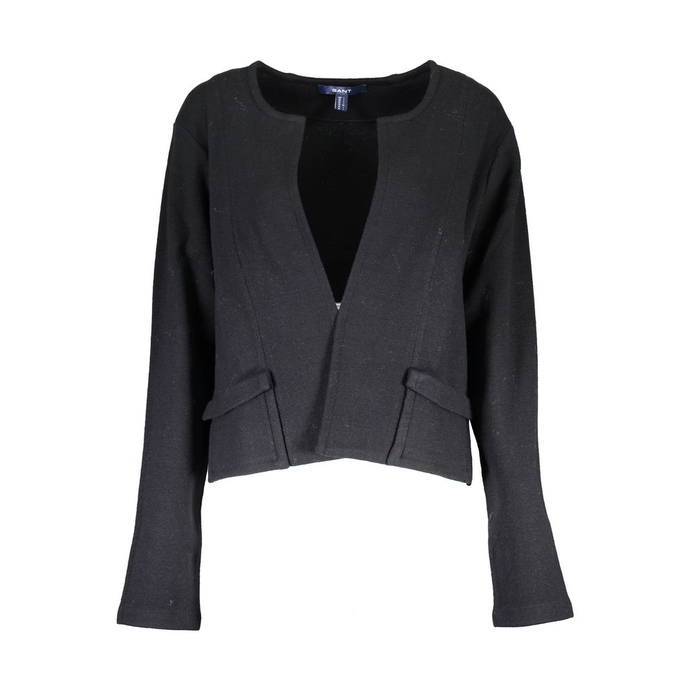 Gant Black Wool Women Cardigan Gant