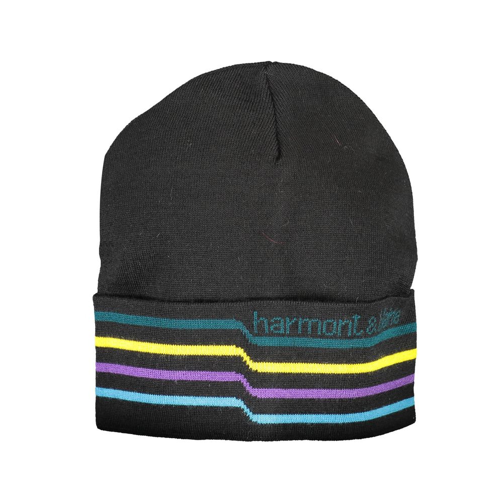 Harmont & Blaine Black Wool Men Cap Harmont & Blaine