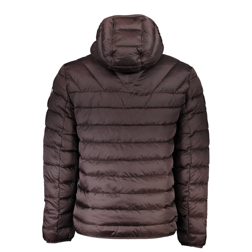 Napapijri Brown Polyamide Men Jacket Napapijri