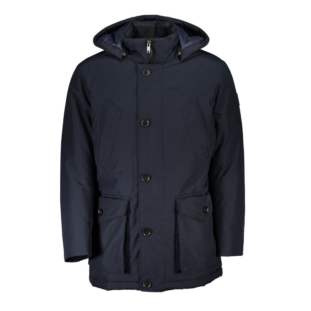 Hugo Boss Blue Polyamide Men Jacket Hugo Boss