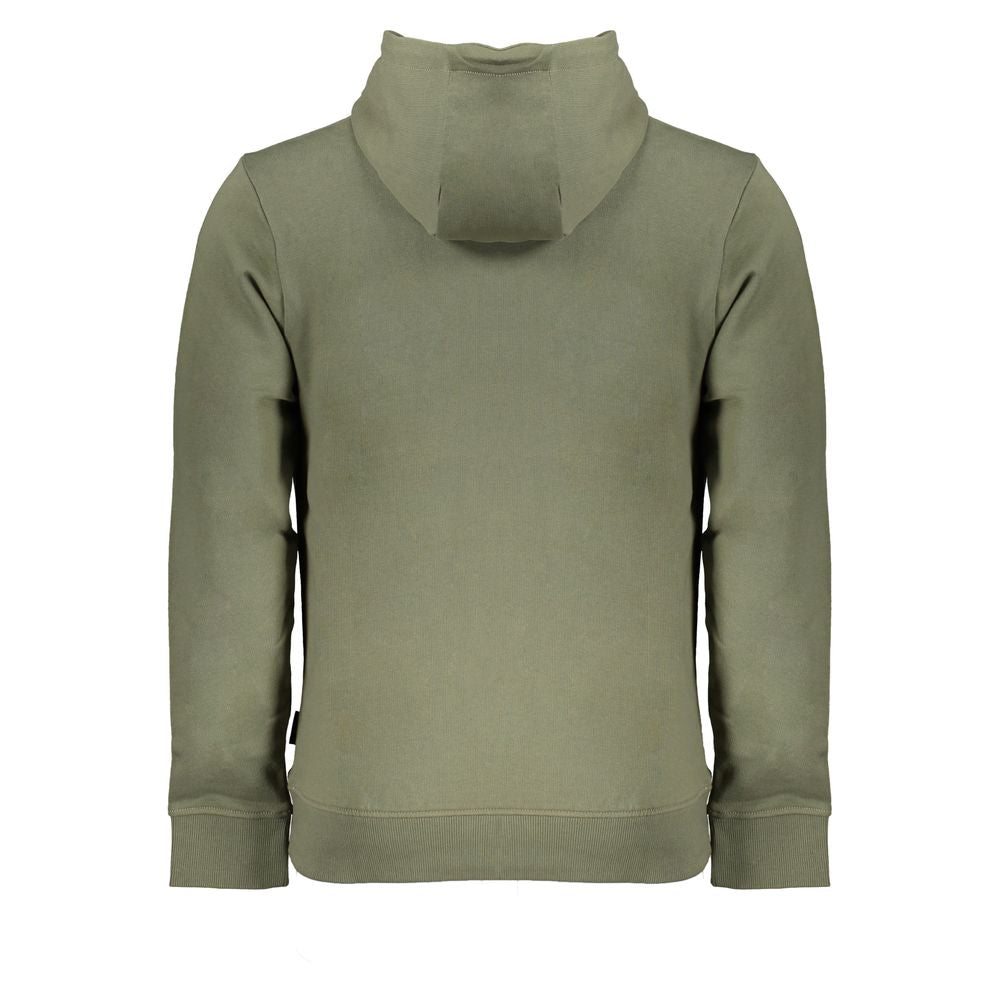 Napapijri Emerald Green Hooded Sweatshirt with Embroidery Napapijri