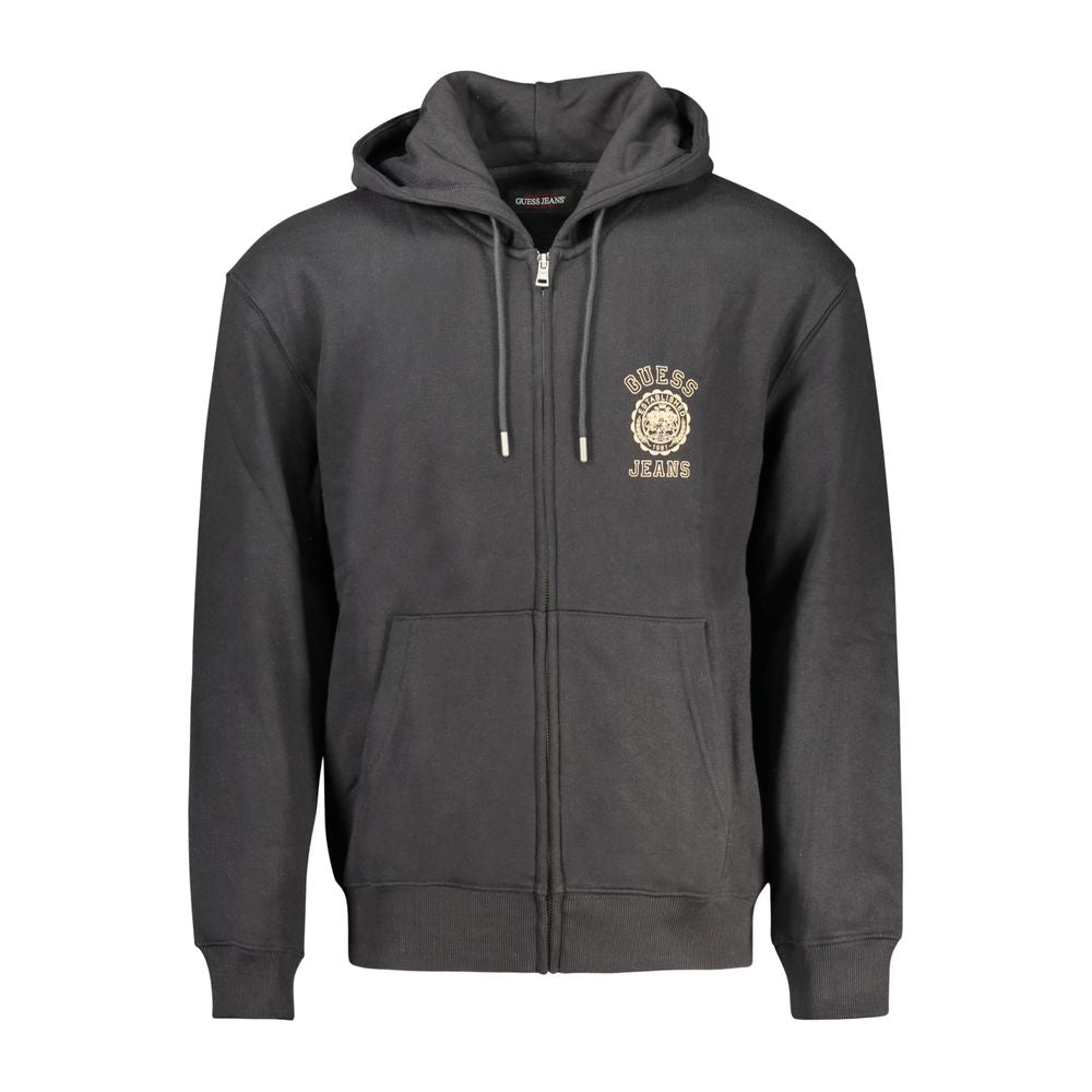 Guess Jeans Black Cotton Men Sweater Guess Jeans