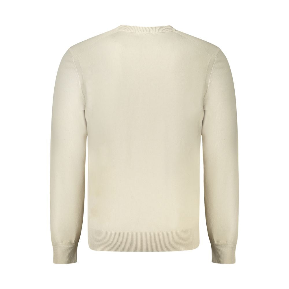 Hugo Boss Beige Cotton Men Sweater Hugo Boss