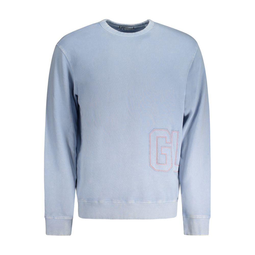 Guess Jeans Light Blue Cotton Men Sweater Guess Jeans