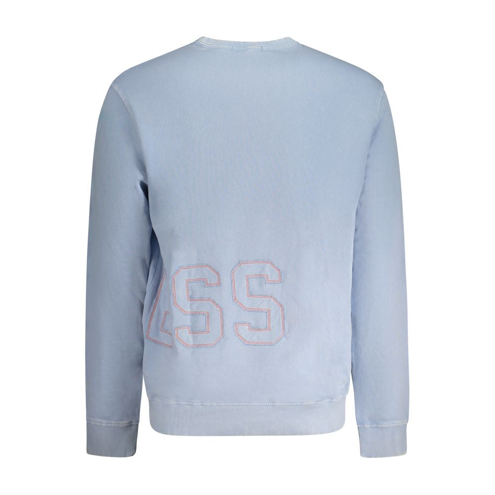 Guess Jeans Light Blue Cotton Men Sweater Guess Jeans