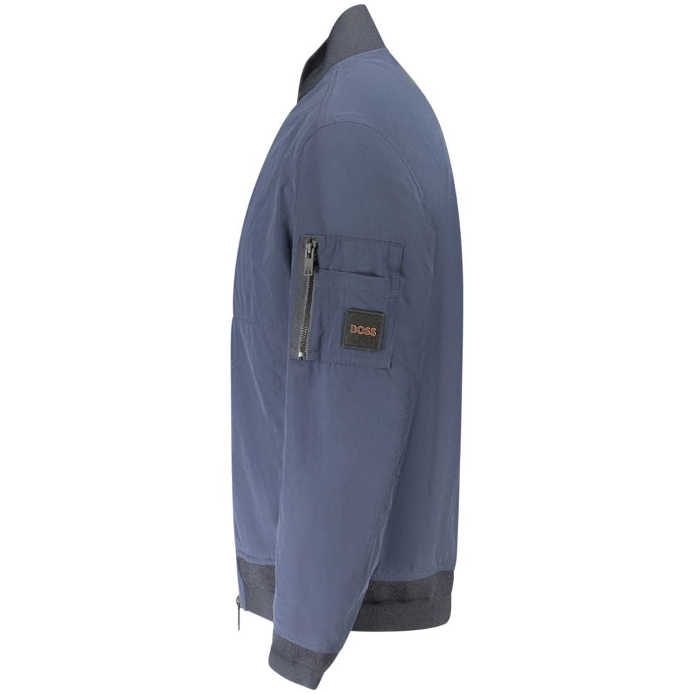 Hugo Boss Blue Polyamide Men Jacket Hugo Boss