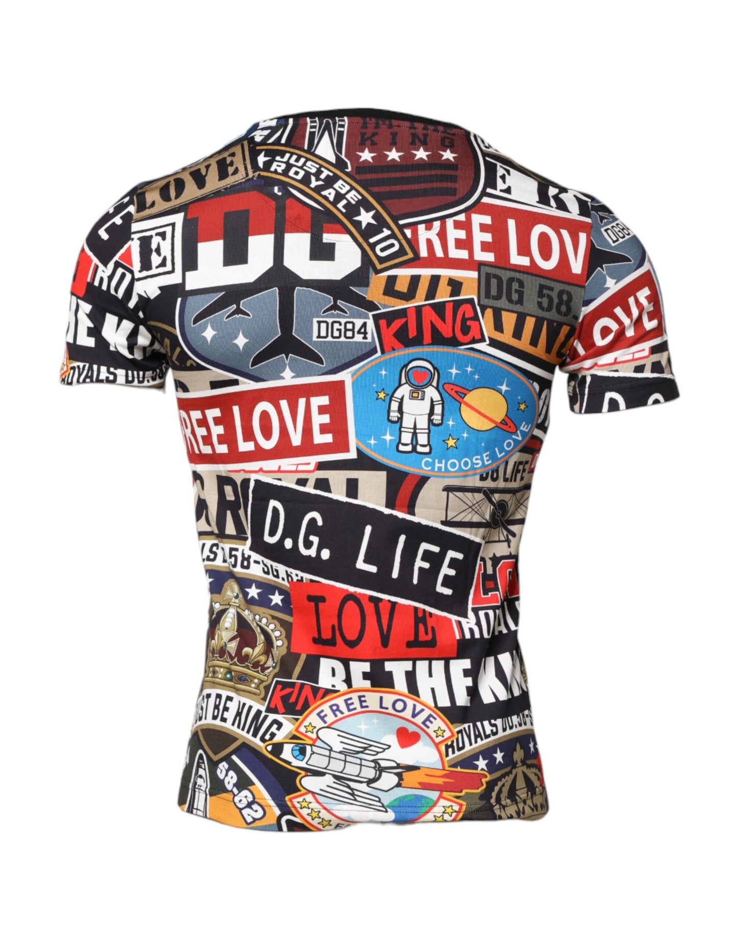 Dolce & Gabbana Multicolor Patchwork Cotton Crew Neck T-shirt Dolce & Gabbana