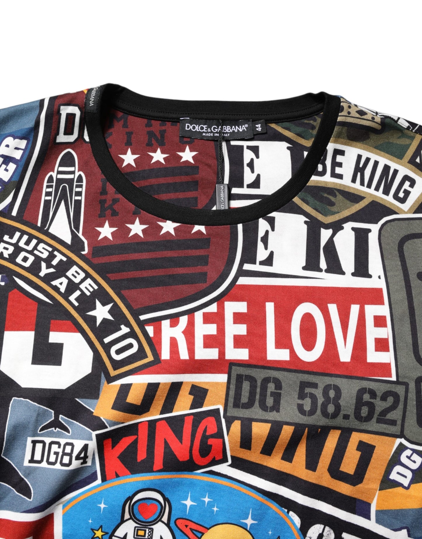 Dolce & Gabbana Multicolor Patchwork Cotton Crew Neck T-shirt Dolce & Gabbana
