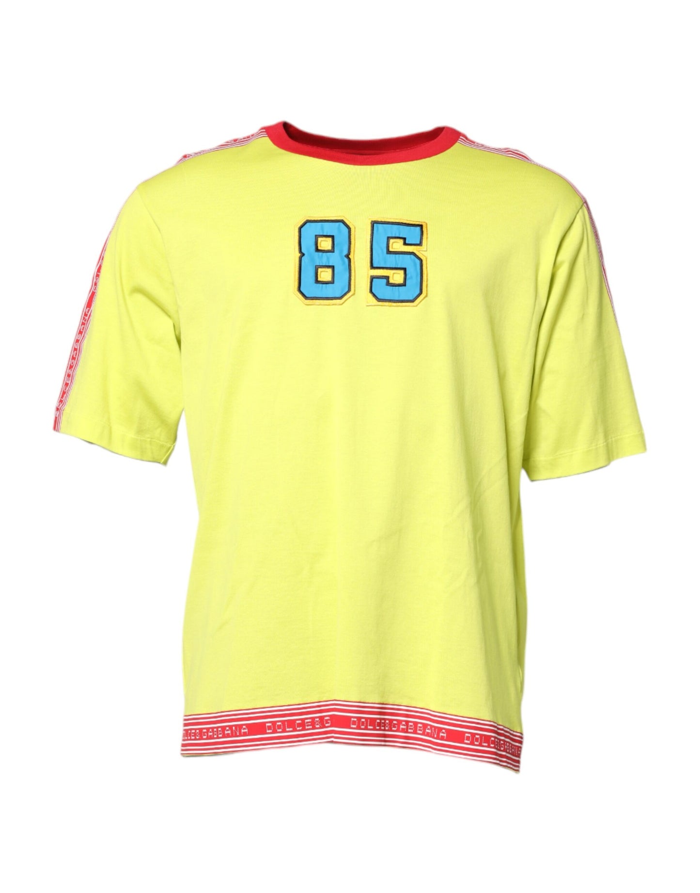 Dolce & Gabbana Green Cotton 85 Patch Crew Neck T-shirt Dolce & Gabbana