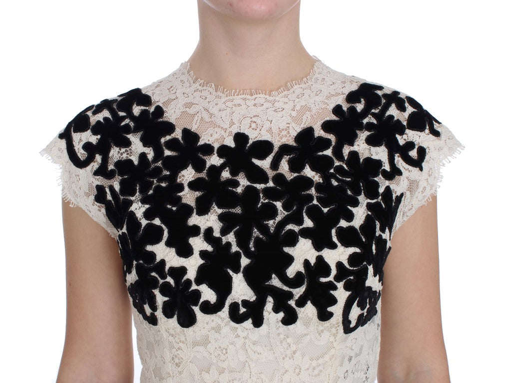 Dolce & Gabbana Floral Lace Ricamo Long Ball Maxi Dress Dolce & Gabbana