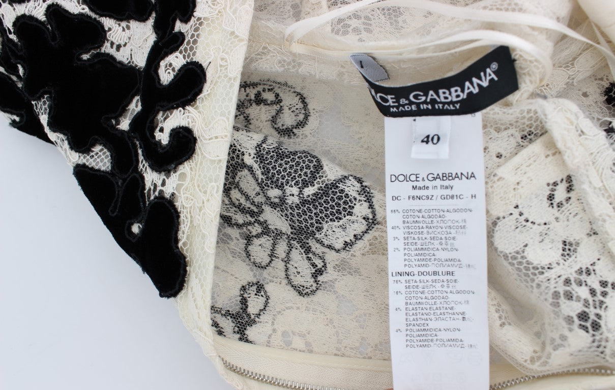 Dolce & Gabbana Floral Lace Ricamo Long Ball Maxi Dress Dolce & Gabbana